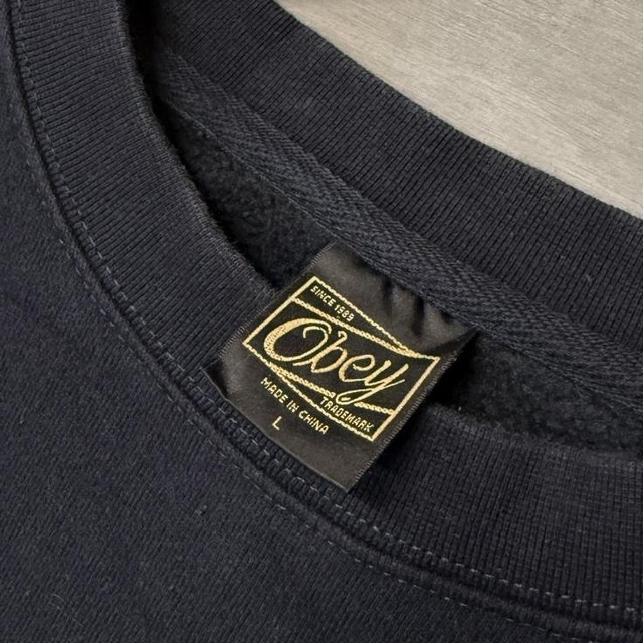 Obey Vintage Obey Y2K Skater Brand Blue Pullover Sweatshirt Large Size US L / EU 52-54 / 3 - 4 Thumbnail