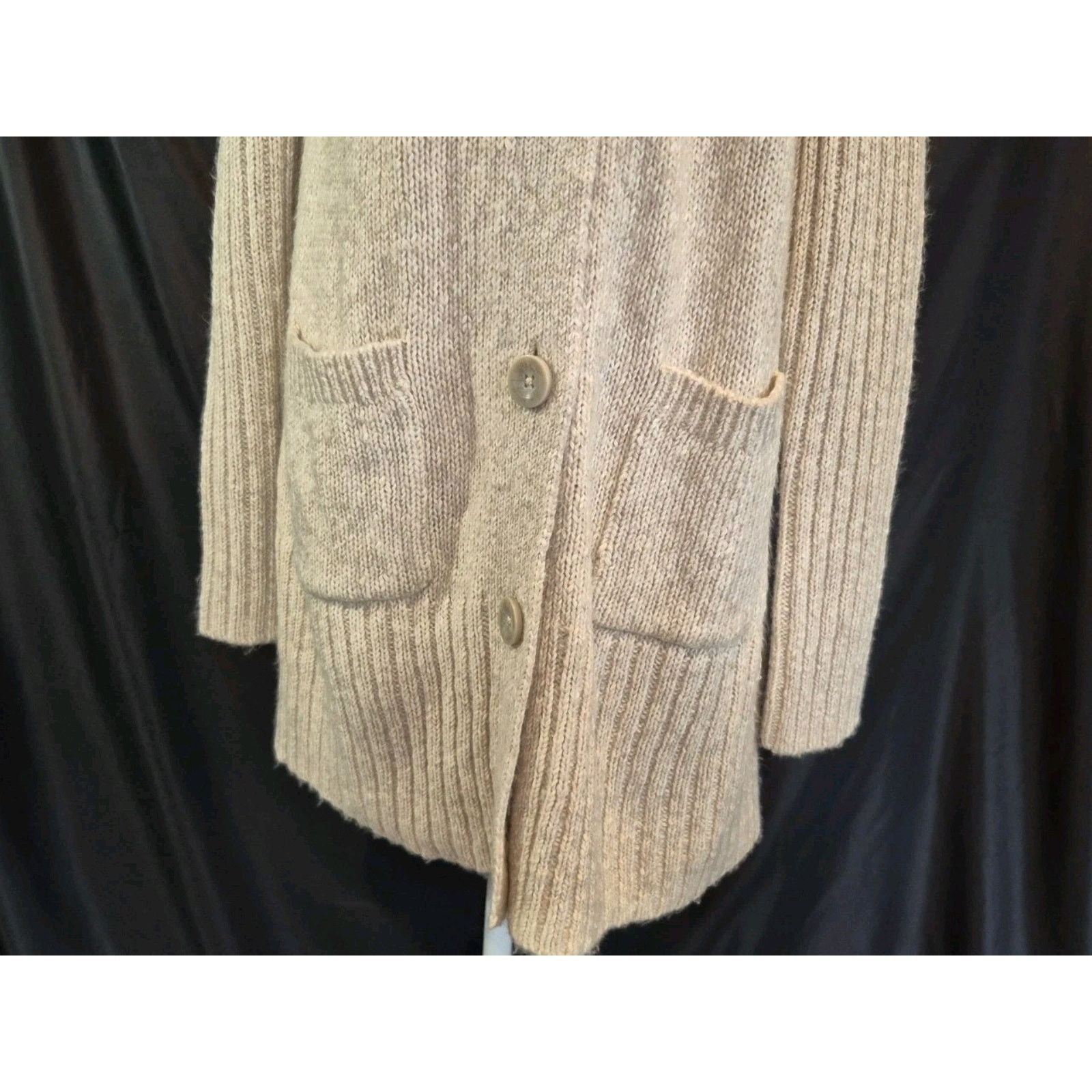Other New With Tag Cabi Wheat Beige Cotton Blend Steady Cardigan S Size S / US 4 / IT 40 - 10 Thumbnail