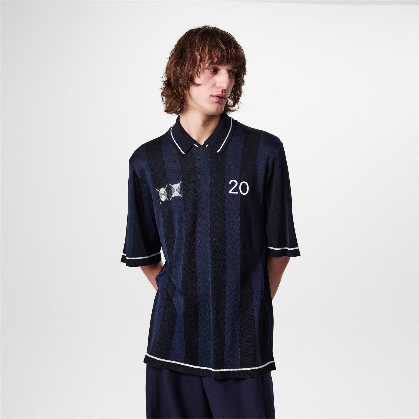 Jacquemus o1g2r1mq0426 Liga Polo Shirt in Dark Navy Size US L / EU 52-54 / 3 - 3 Thumbnail
