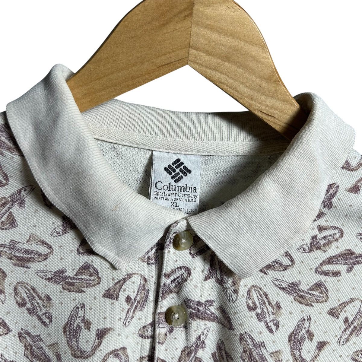 Columbia Vintage Columbia Fish Monogram Polos Size US XL / EU 56 / 4 - 4 Thumbnail