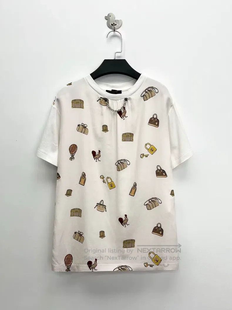 Louis Vuitton Louis Vuitton White silk-blend multi-element monogram logo Size US M / EU 48-50 / 2 - 1 Thumbnail