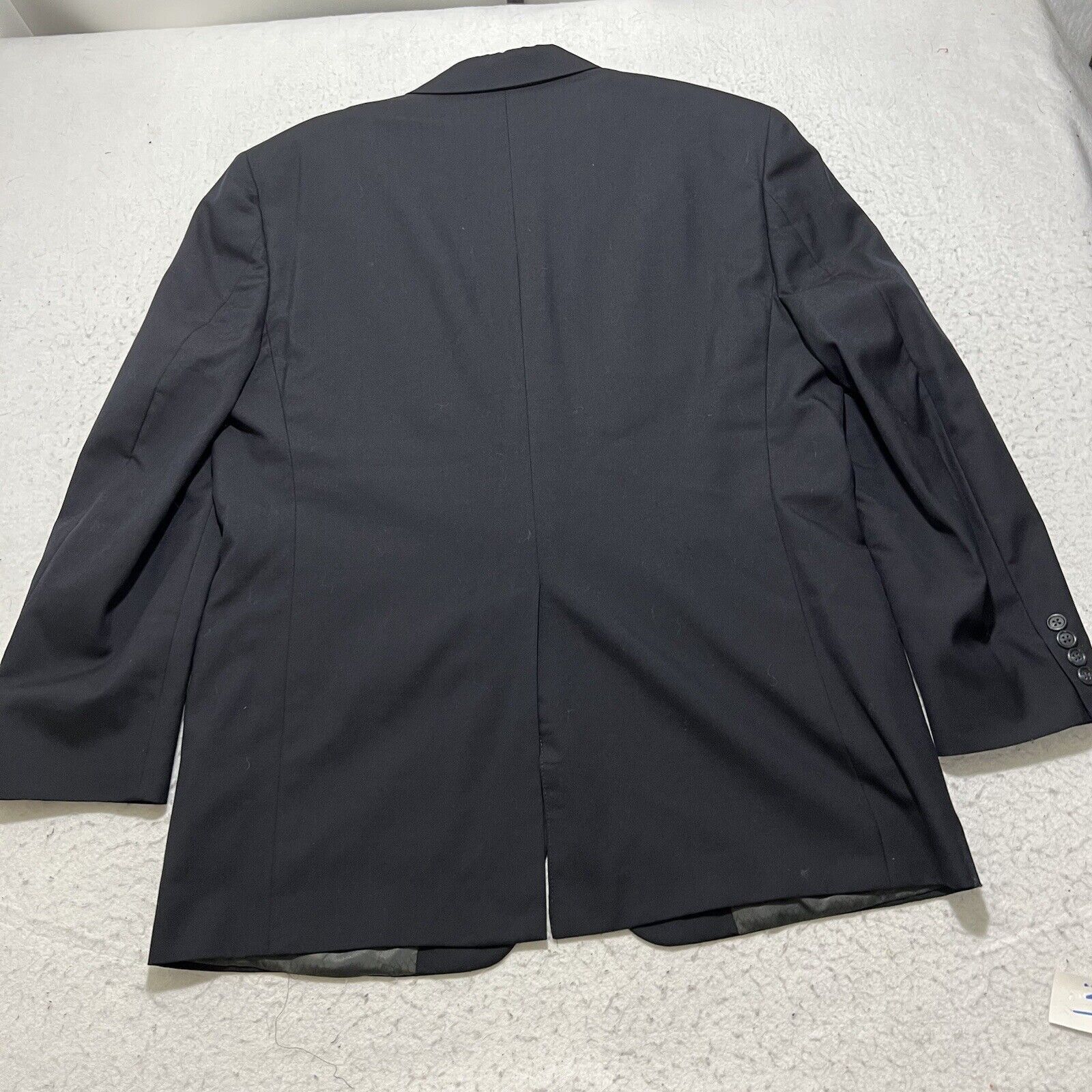 Hart Schaffner & Marx 44R Wool Micron 2000 Black Suit Jacket