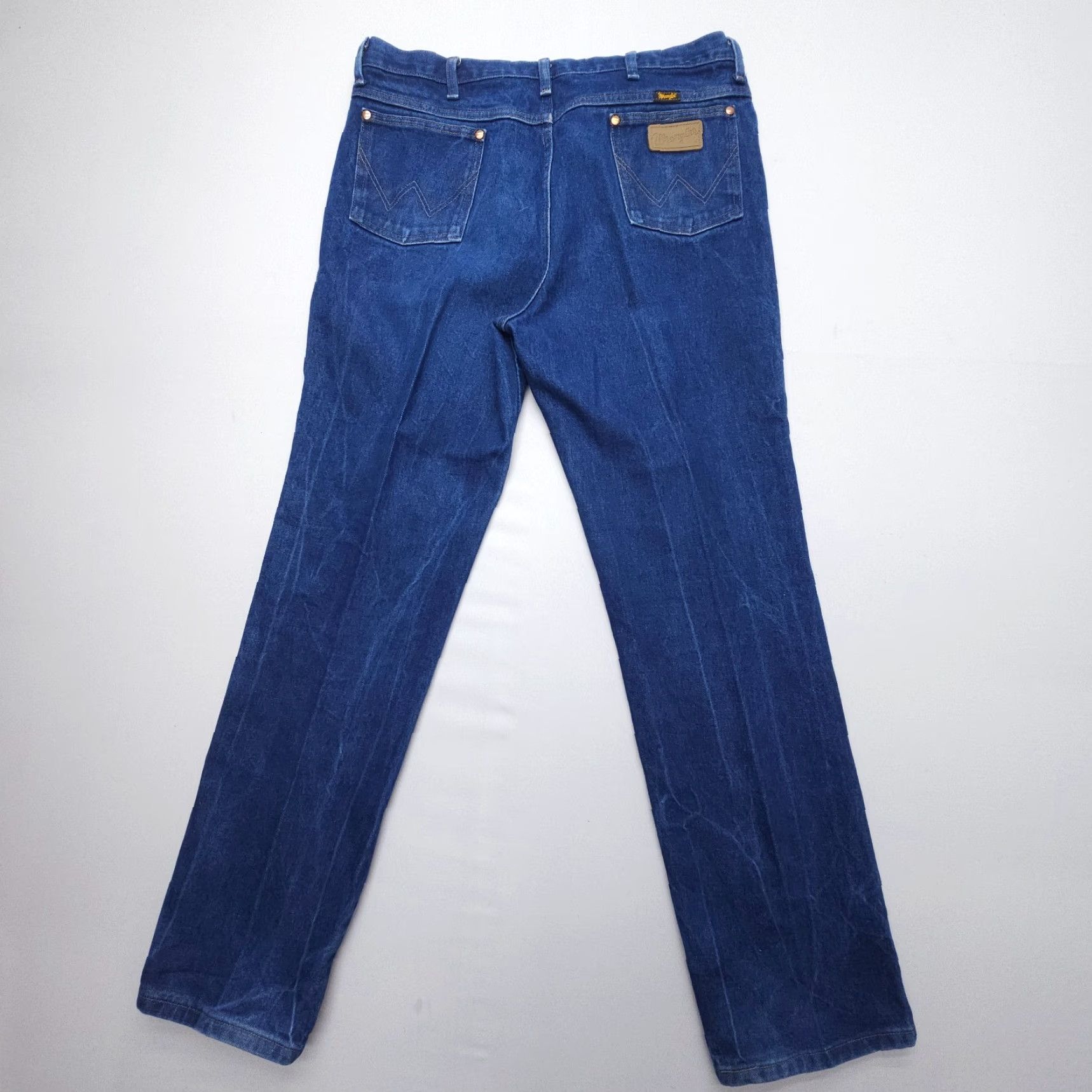 Wrangler Wrangler Cowboy Cut Jeans Mens 38 x 34 Dark Wash Denim Slim 5-Pocket USA Theme Model 13MWZ Size US 38 / EU 54 - 2 Thumbnail