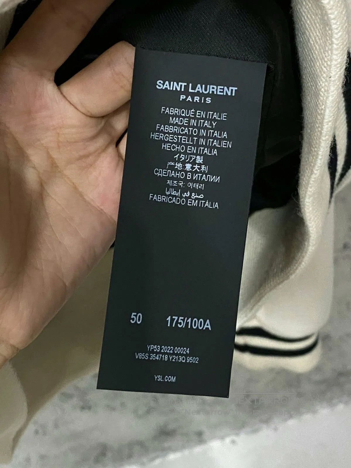 Saint Laurent Paris Saint Laurent White Baseball Jacket. Size US M / EU 48-50 / 2 - 6 Thumbnail