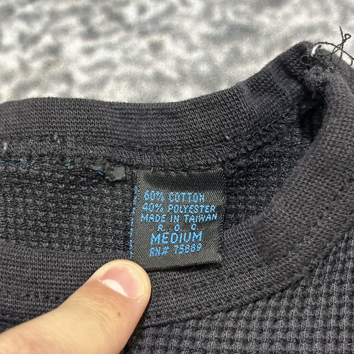 VINTAGE SLIPKNOT SIZE MEDIUM WAFFLE KNIT THERMAL Y2K GRUNGE