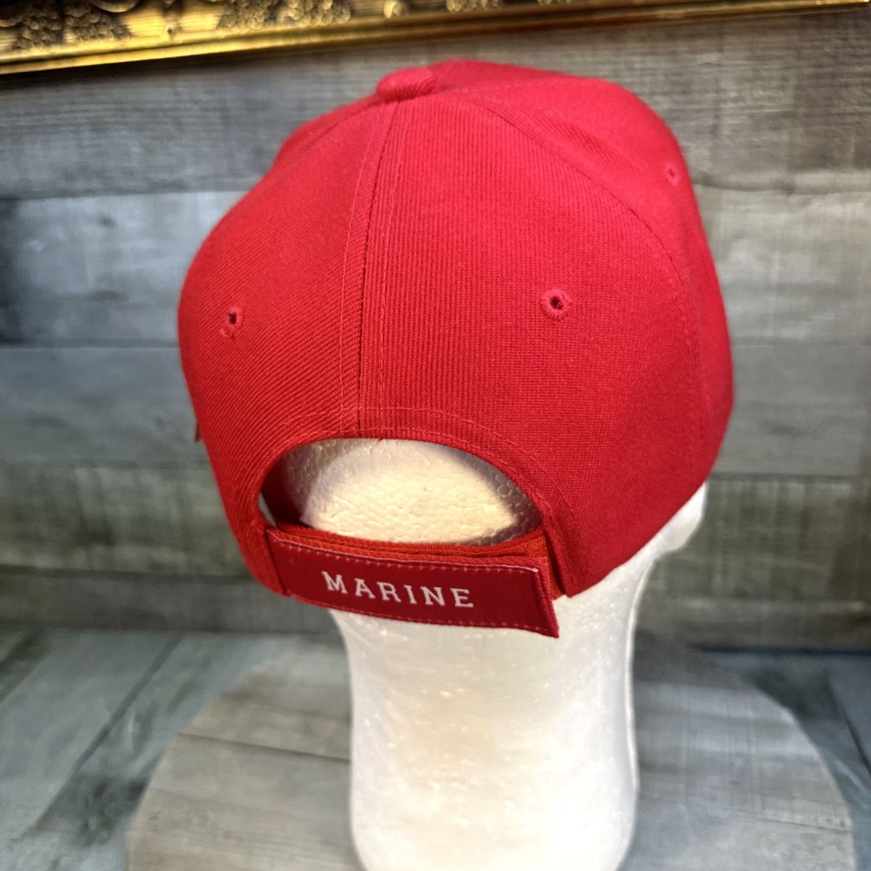 Vintage VINTAGE USMC Hat Red Embroidered Adjustable Cap New Size ONE SIZE - 7 Thumbnail