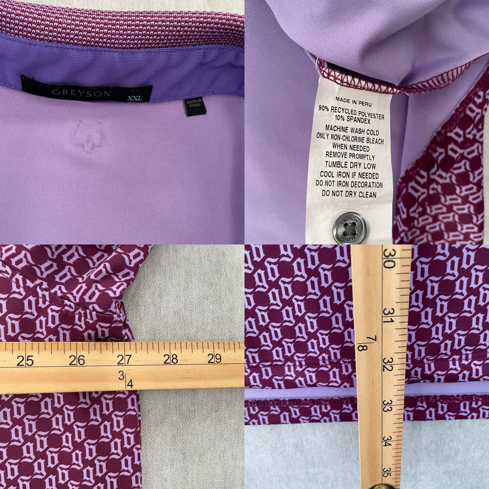 Vintage Greyson Polo Shirt Adult 2XL Purple All Over Print The Concession Golf Mens XXL Geometric Wolf Pattern Driver 90s? Size US XXL / EU 58 / 5 - 8 Thumbnail
