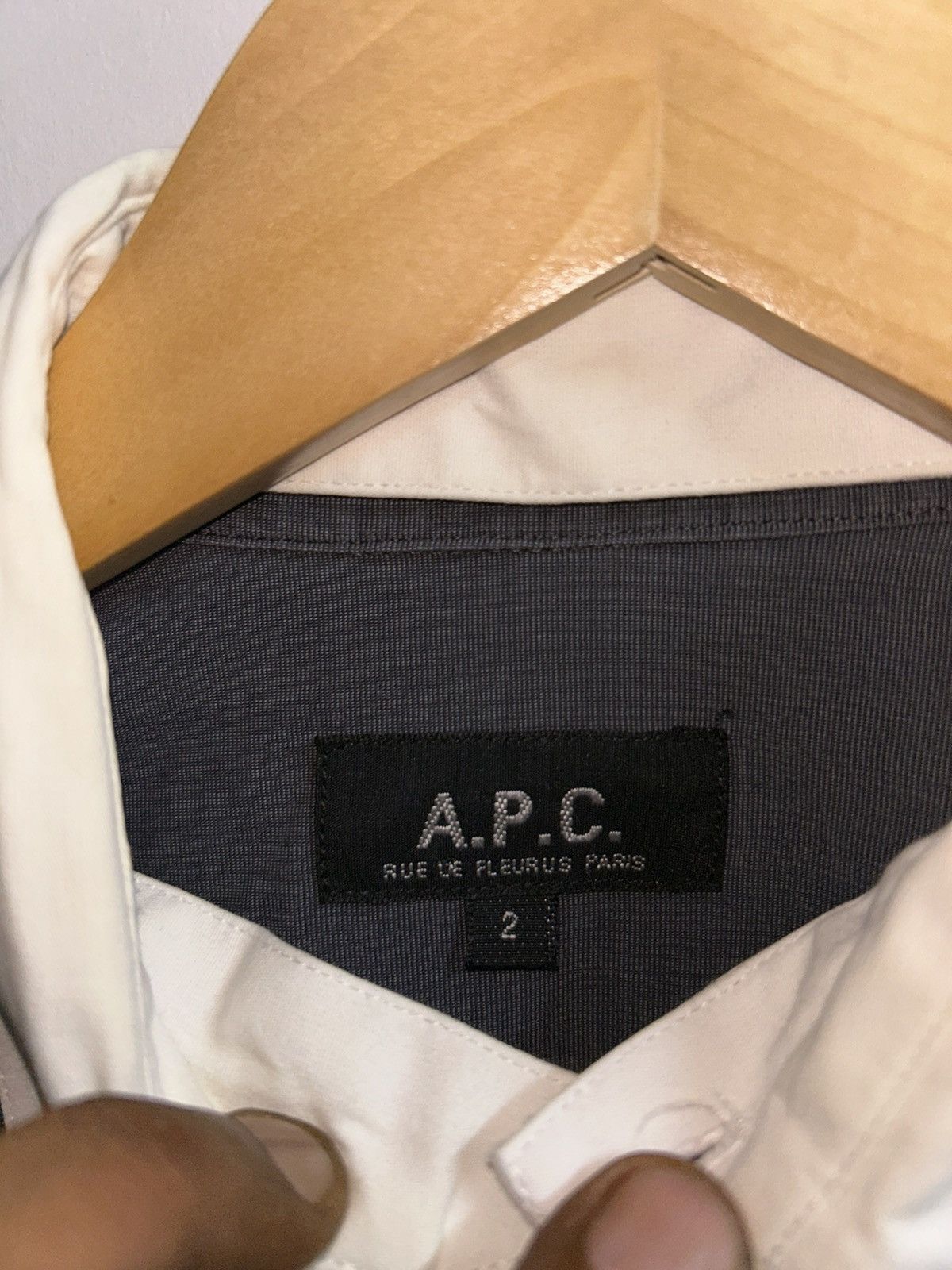 A.P.C. Rue De Fleurus Paris Double Collar Button Up Longsleeve Size US S / EU 44-46 / 1 - 9 Thumbnail