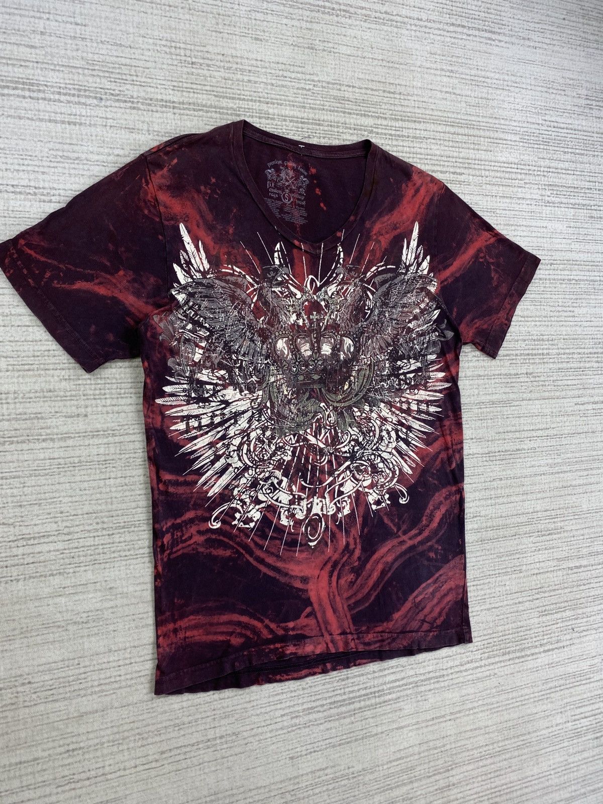 Affliction × Japanese Brand × Vintage Vintage Cross Wing Full Printed Tie Dye Rare T-Shirt Size US M / EU 48-50 / 2 - 3 Thumbnail