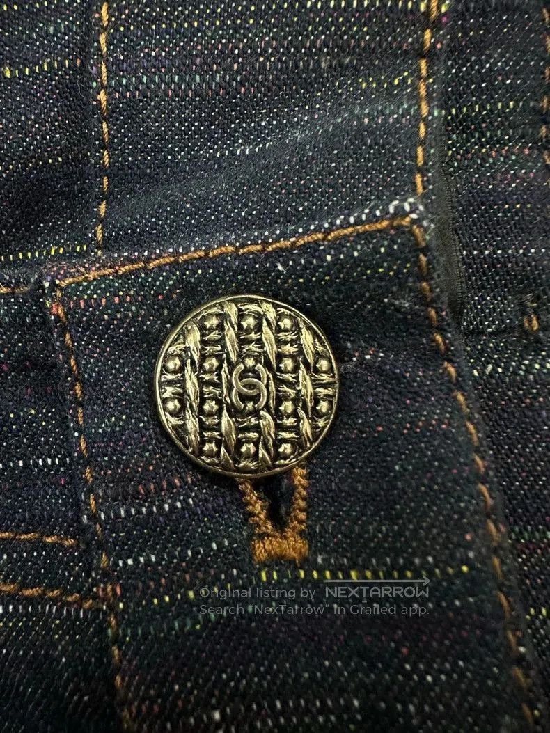 Chanel Chanel Dark Blue Denim Wide. Size US 34 / EU 50 - 3 Thumbnail
