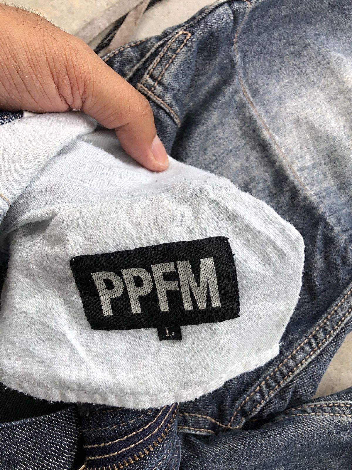 PPFM PPFM Double Waist Distressed Jeans Size US 33 - 16 Thumbnail