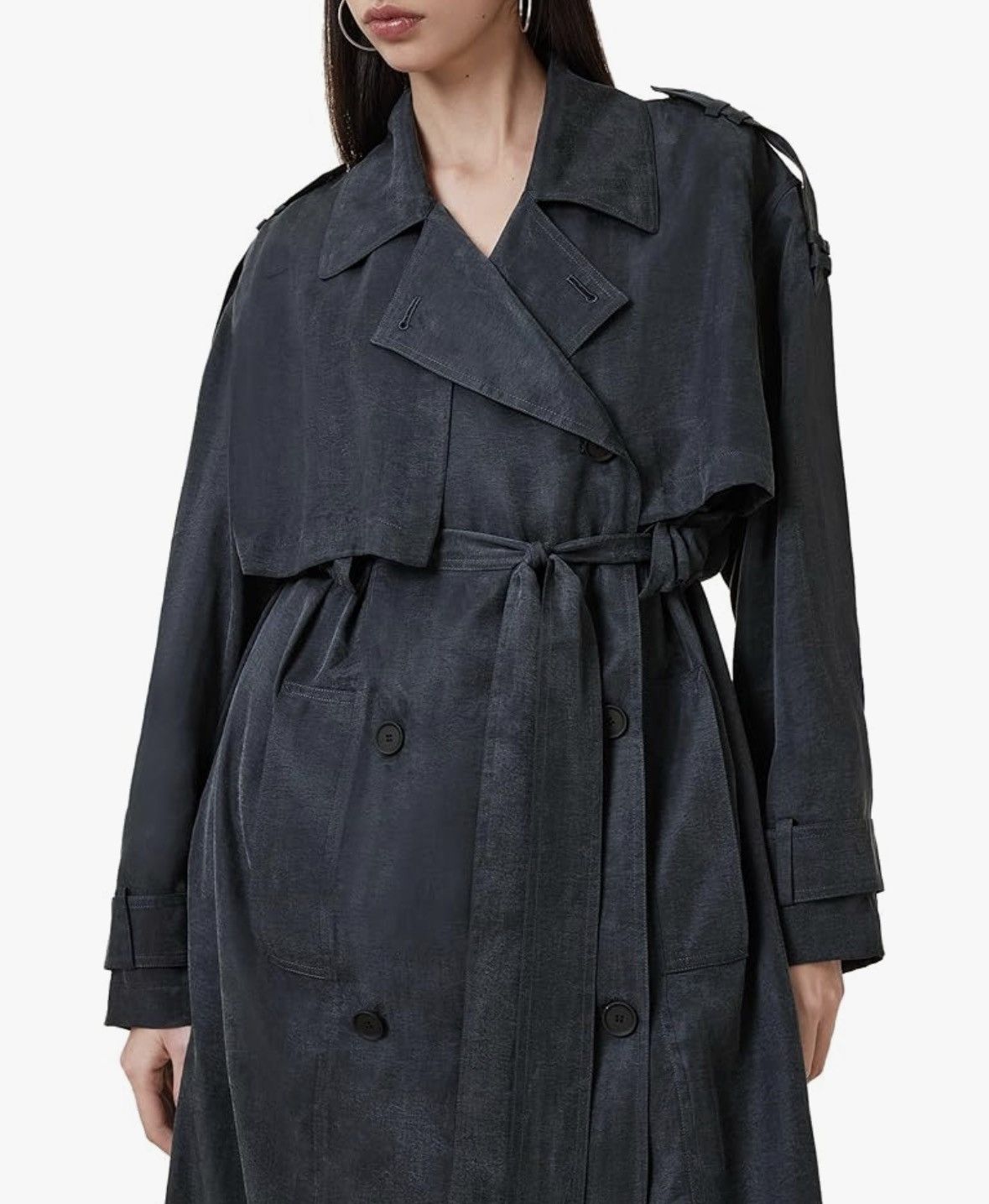 Allsaints Allsaints linnie trench coat Size L / US 10 / IT 46 - 1 Thumbnail