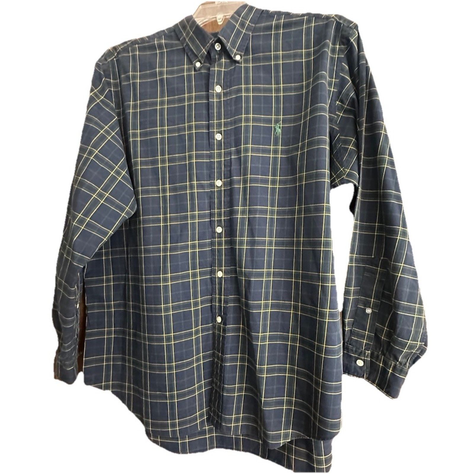 Ralph Lauren Vintage Ralph Lauren Shirt Mens XL Blue Plaid Classic Fit Size US XL / EU 56 / 4 - 1 Thumbnail