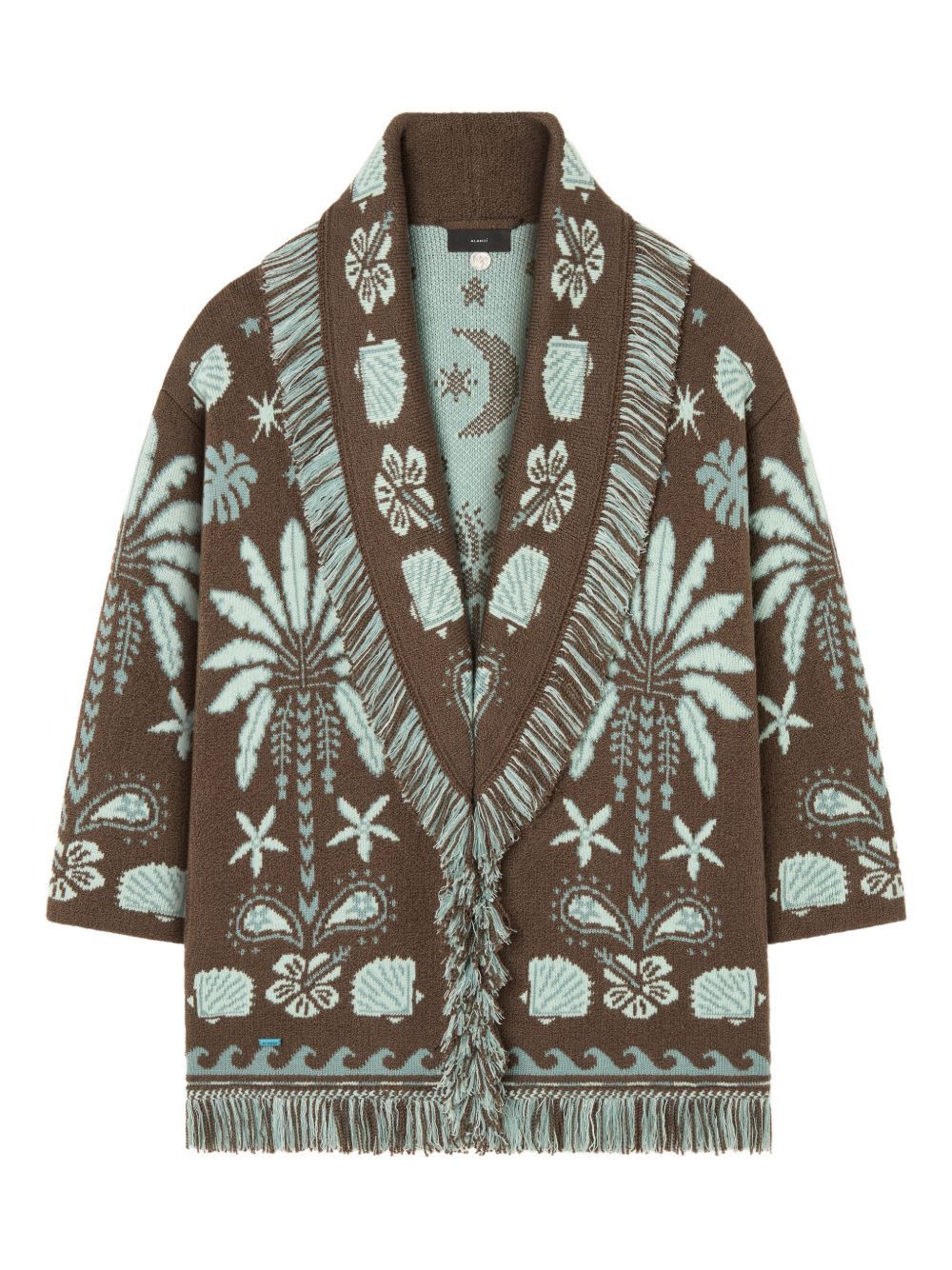 Alanui ECHOES OF THE ISLAND WOOL AND COTTON CARDIGAN Size S / US 4 / IT 40 - 1 Thumbnail