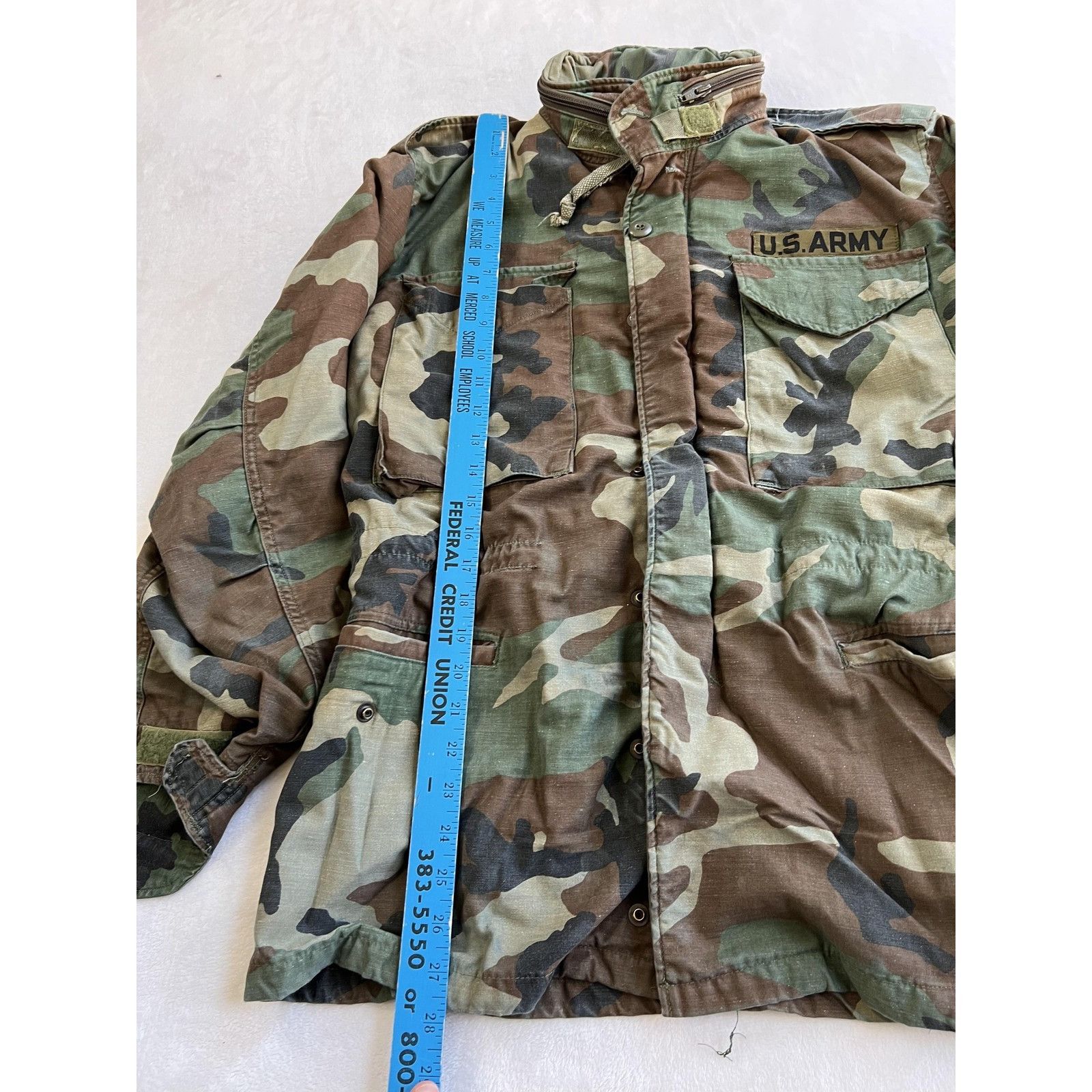 Alpha Industries Vintage US Army Jacket Mens Small M65 Woodland Camo Cold Wea Size US S / EU 44-46 / 1 - 2 Thumbnail