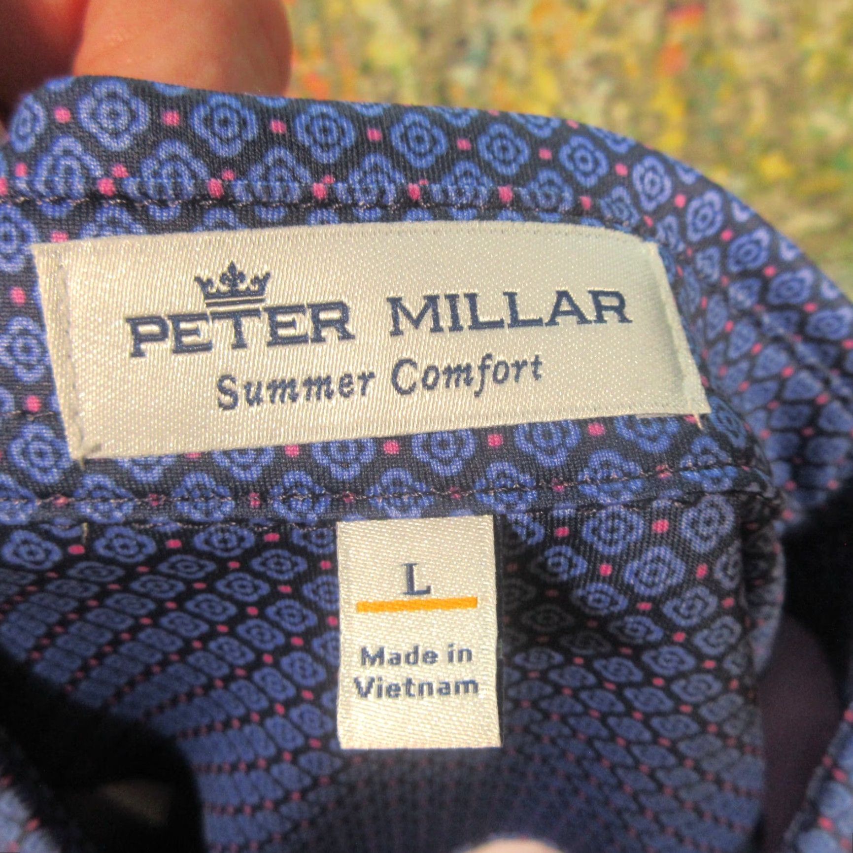Peter Millar Peter Millar Summer Comfort Polo Mens L Blue Performance Stretch Golf Embroider Size US L / EU 52-54 / 3 - 3 Thumbnail
