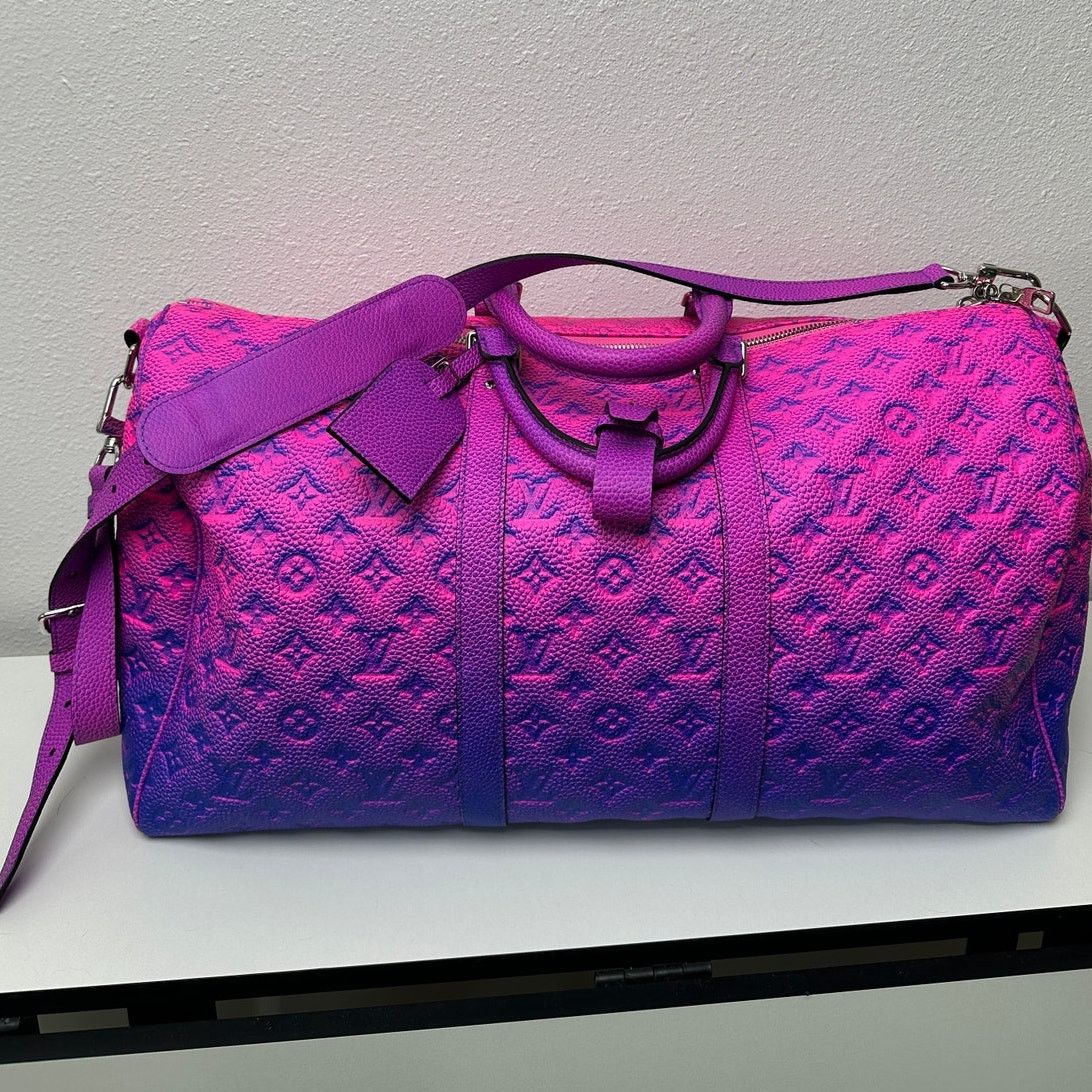 Louis Vuitton NWOT Keepall Bandouliere 50 Taurillon Illusion Virgil Abloh Size ONE SIZE - 11 Thumbnail