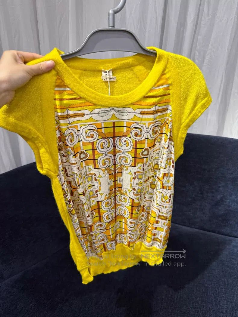 Hermes Hermes Printed Wool and Silk Short Sleeve Size XS / US 0-2 / IT 36-38 - 1 Thumbnail