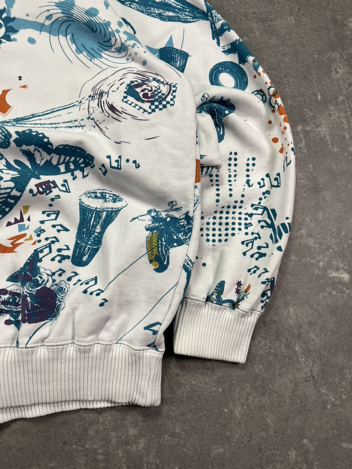 Live Mechanics 00s Live Mechanics AOP Printed Baggy Zip Hoodie XL Rare Size US XL / EU 56 / 4 - 13 Thumbnail