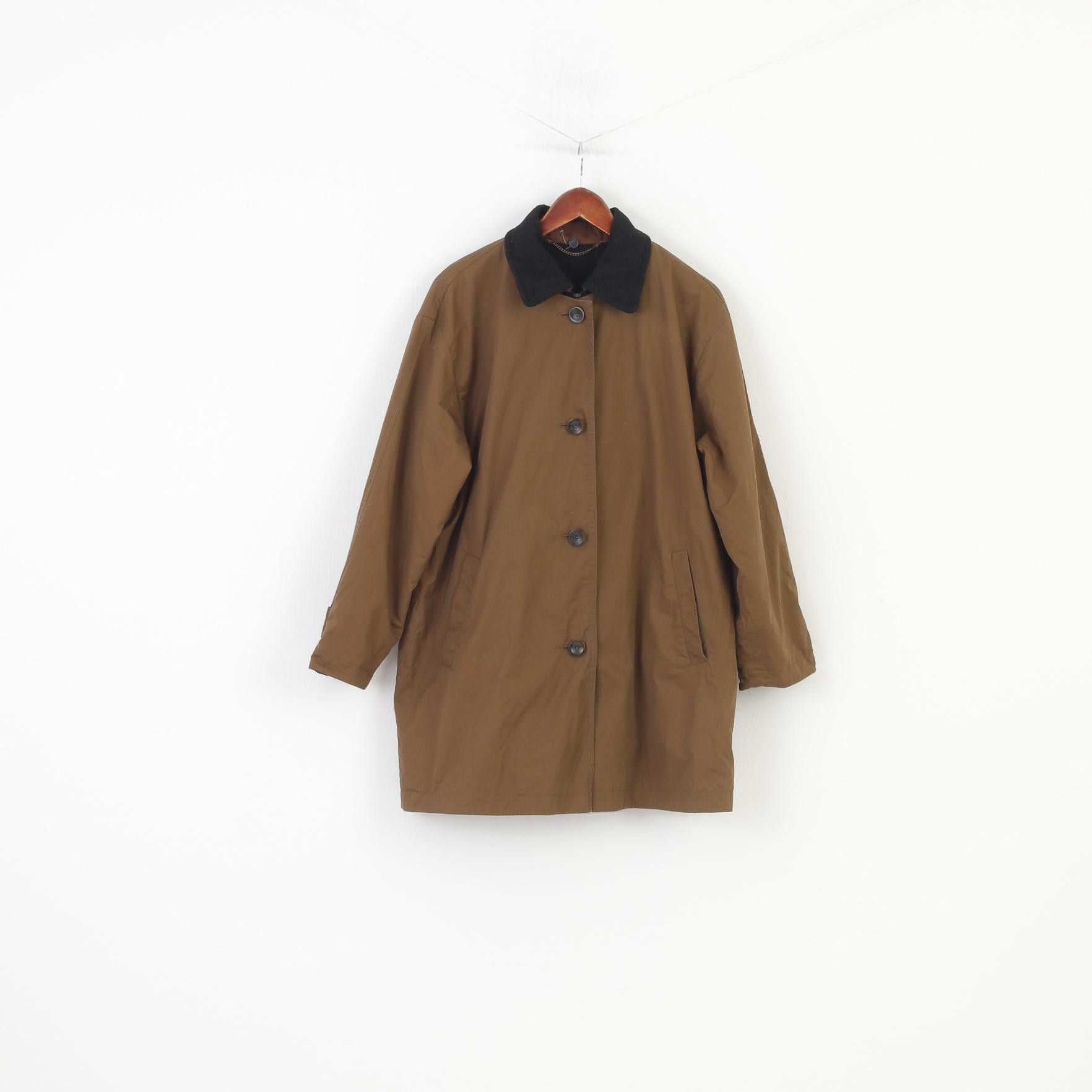 Vintage Casual Sports Woman 38 Jacket Brown Full Zipper 0197 Size XS / US 0-2 / IT 36-38 - 1 Thumbnail