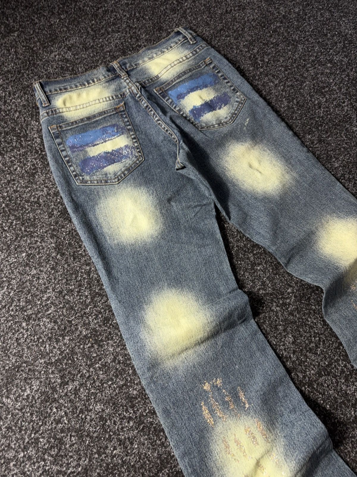 If Six Was Nine × Japanese Brand × Le Grande Bleu (L.G.B.) Vintage 2000s Japanese style Y2K Denim Faded Flared Pants Size 28" / US 6 / IT 42 - 13 Thumbnail