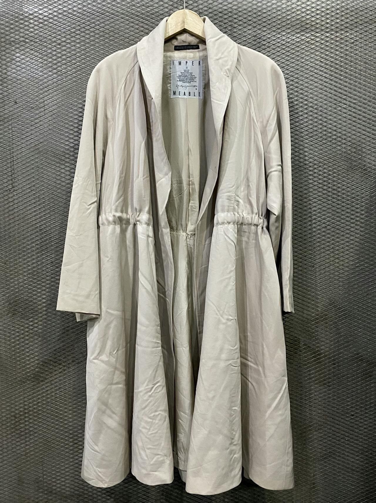 image of Yohji Yamamoto Impermeable Trench Coat in Kaki, Men's (Size Medium)