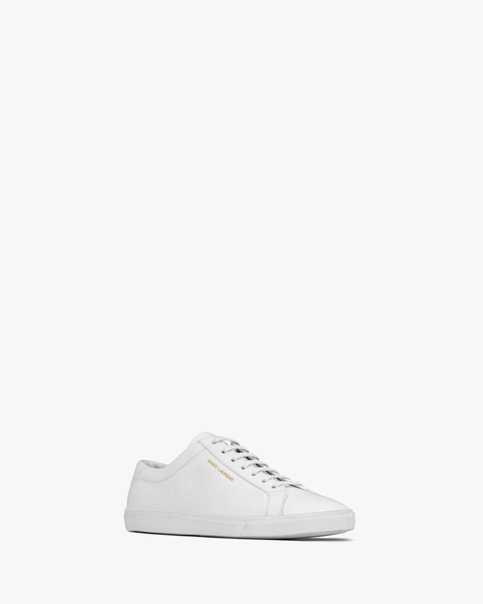 Saint Laurent Paris oc11z1125 Andy Sneakers in Leather in White Size US 5 / IT 35 - 4 Thumbnail