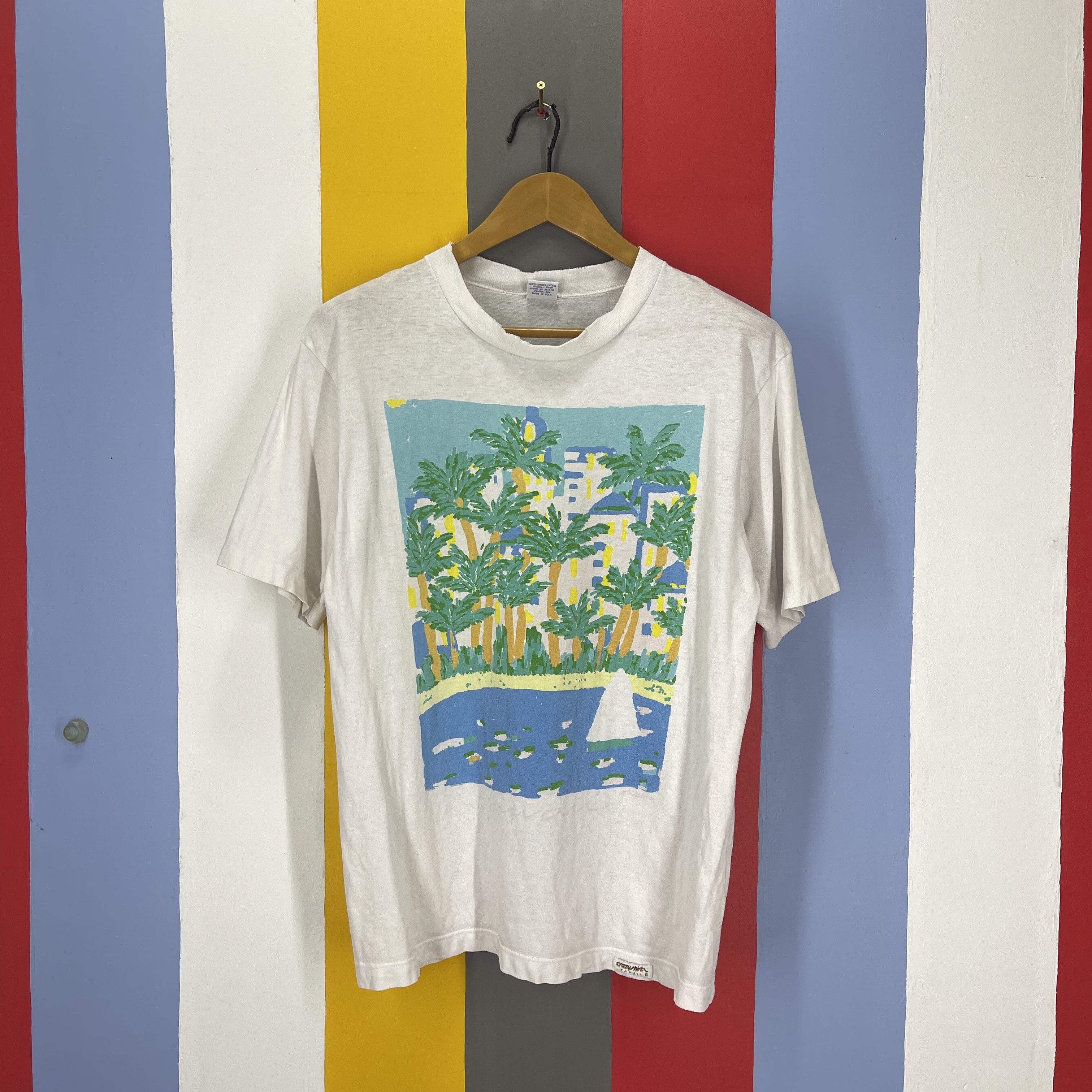 Vintage 90s Vintage HAWAII by CRAZY SHIRT Crew Neck T Shirt #2033/14 Size US M / EU 48-50 / 2 - 1 Thumbnail