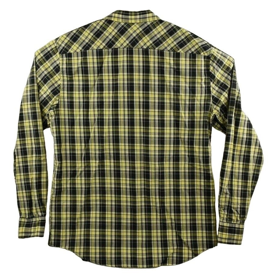 Sean John Sean John Mens XL Button Down Pocket Black and Yellow Plaid Size US XL / EU 56 / 4 - 2 Thumbnail