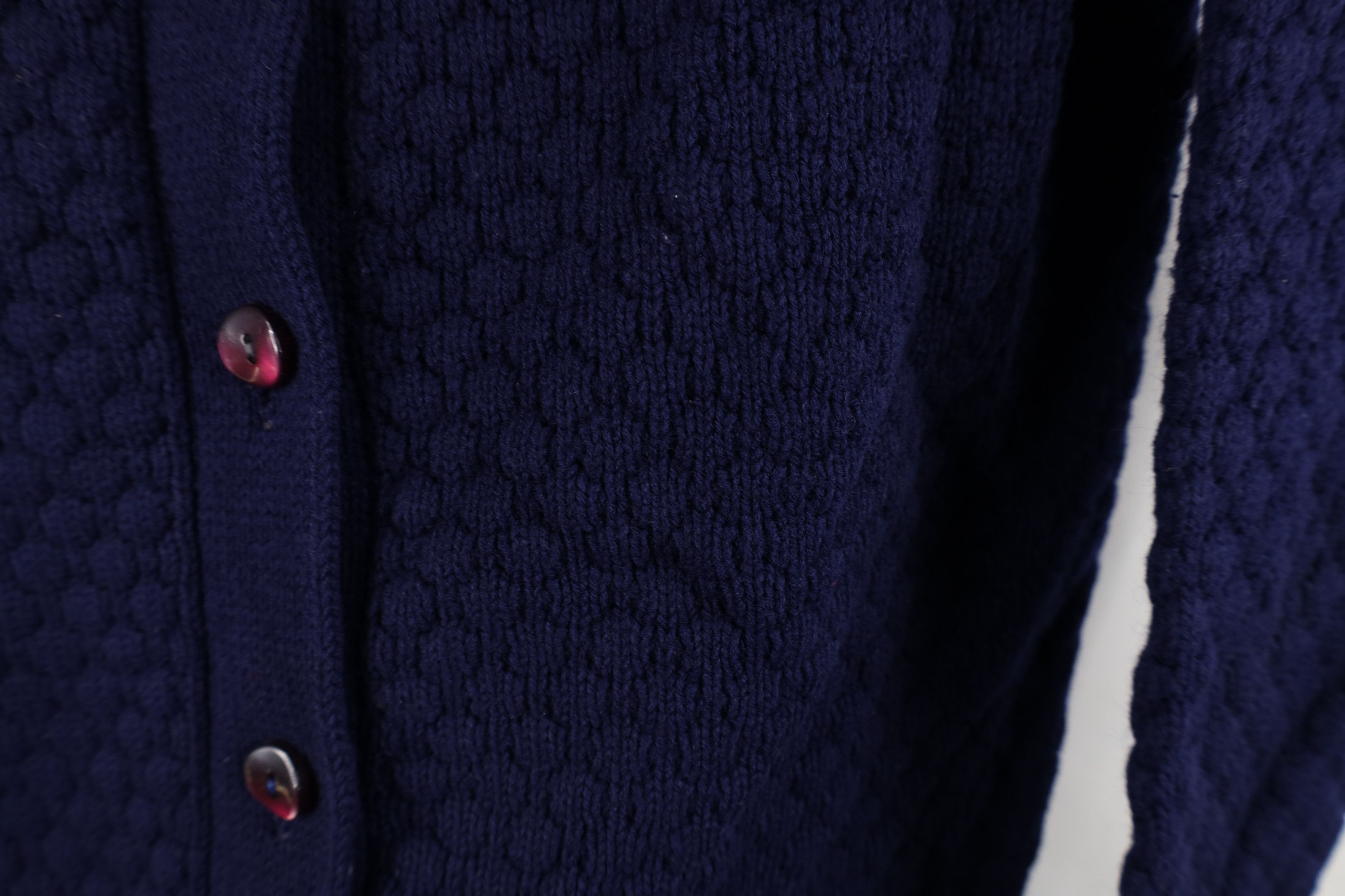 Vintage Vintage60s Streetwear Textured Cardigan Sweater Blue USA Size M / US 6-8 / IT 42-44 - 5 Thumbnail