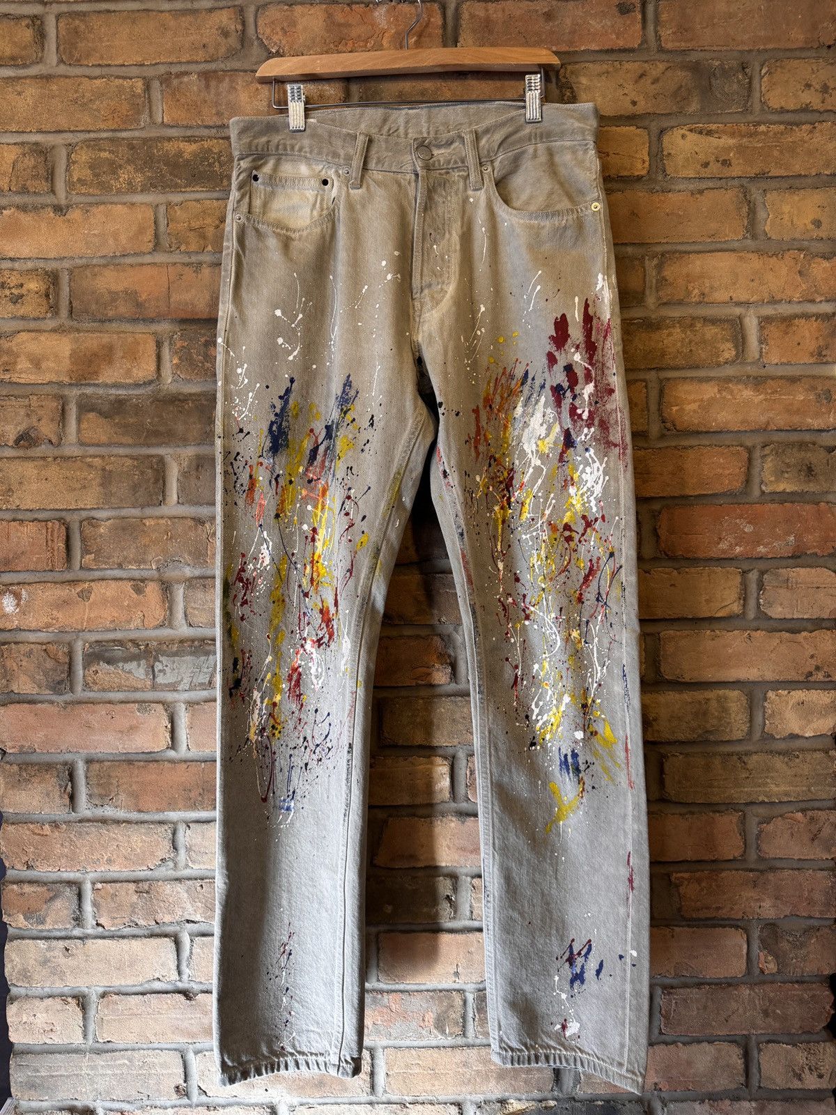 Calvin Klein Raf Simons Era Calvin Klein Paint Splatter Denim Size US 32 / EU 48 - 1 Thumbnail