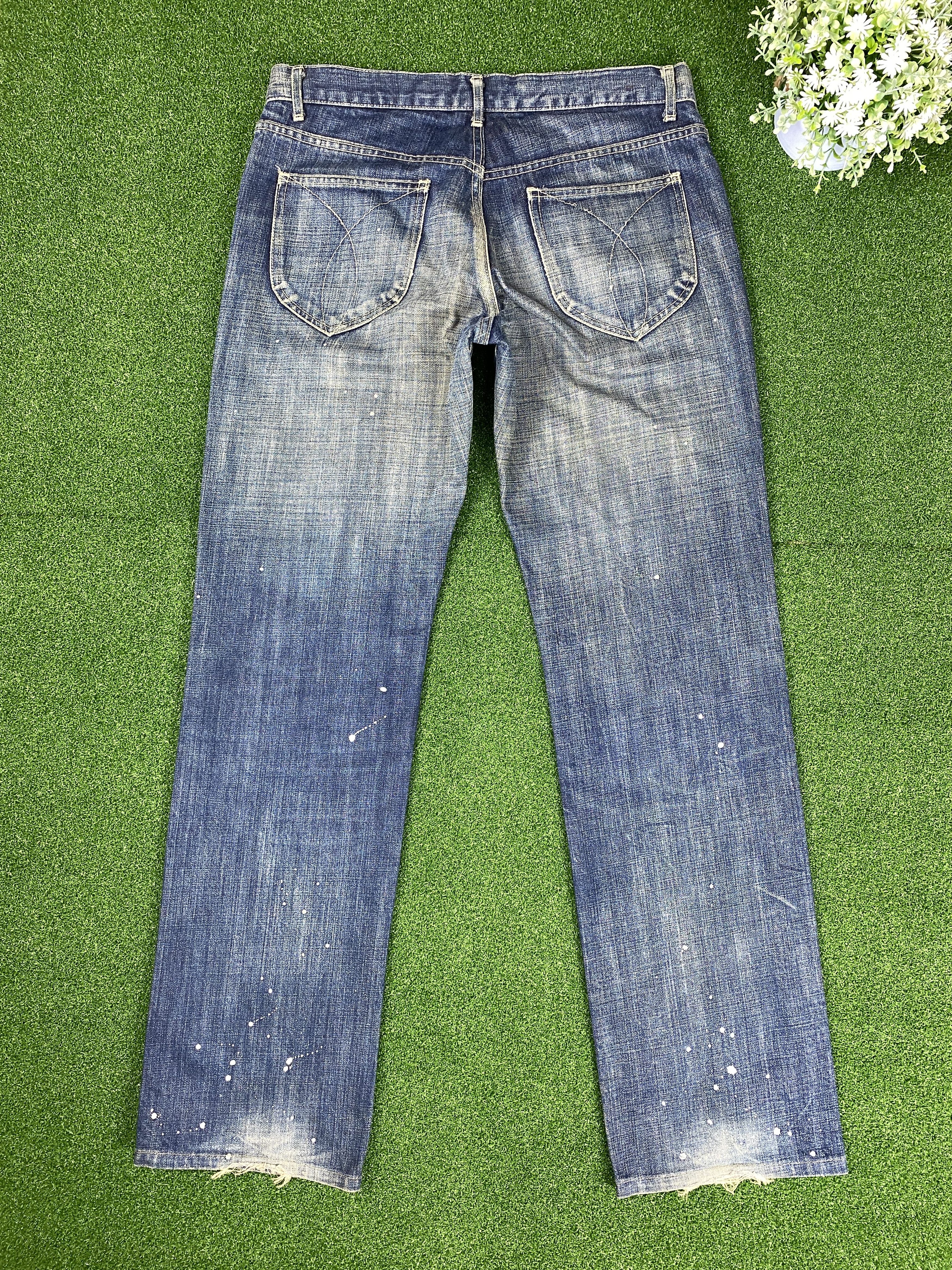 Japanese Brand Vintage Halb Distressed Faded Jeans CP0040 Size US 34 / EU 50 - 8 Thumbnail