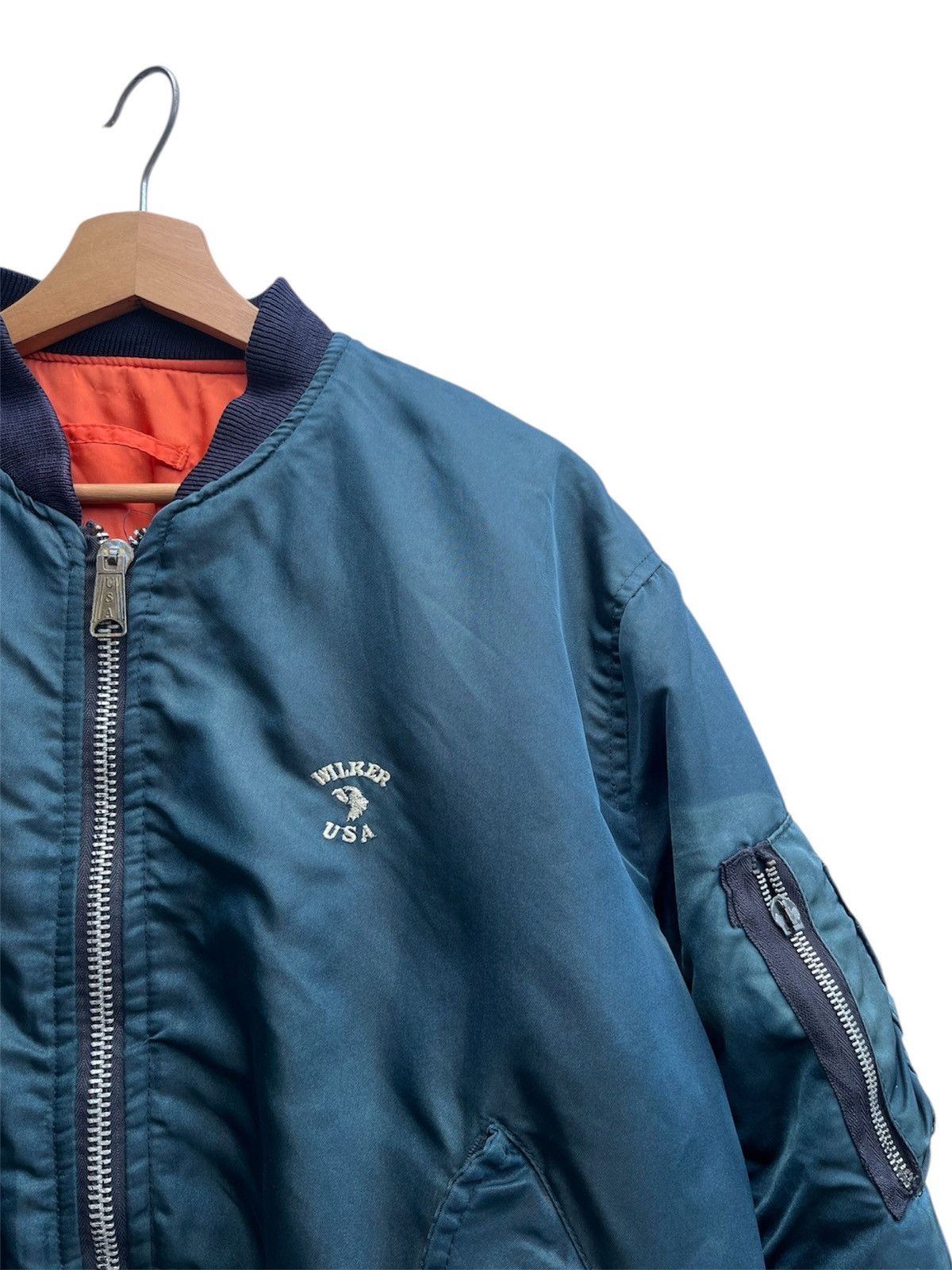 Vintage Vintage Wilker Industries Reversible MA-1 Flight Jacket Size US L / EU 52-54 / 3 - 4 Thumbnail