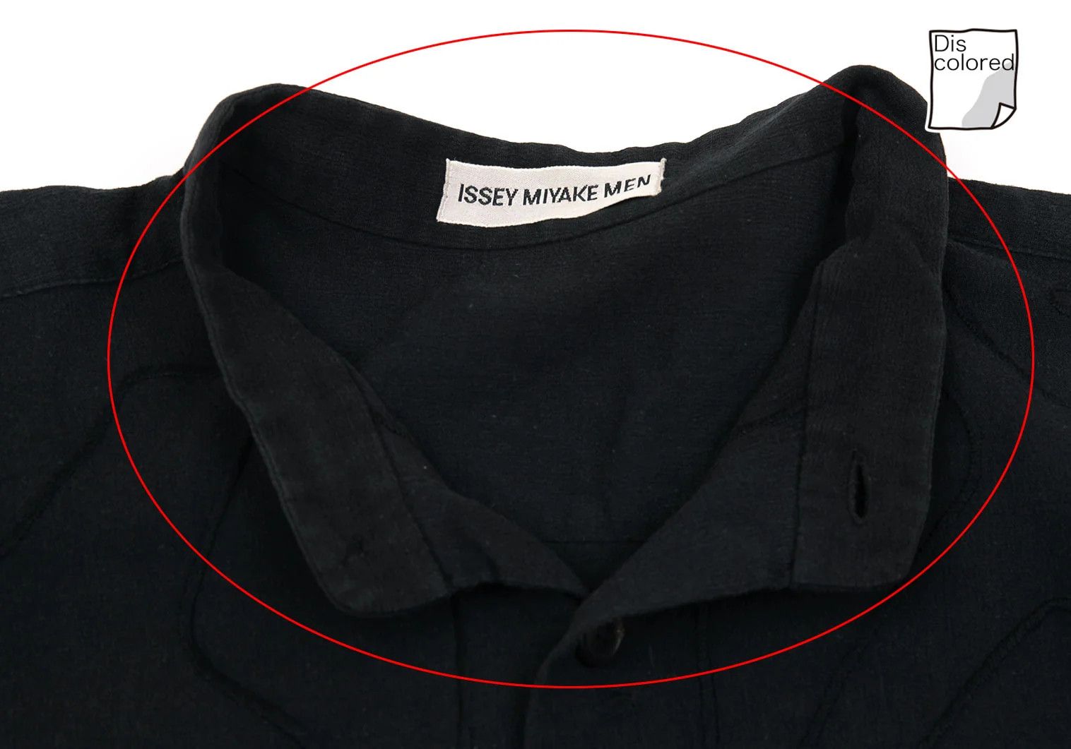 Issey Miyake Cotton Embroidered Mao Collar Shirt in Black, Size M Size US M / EU 48-50 / 2 - 4 Thumbnail