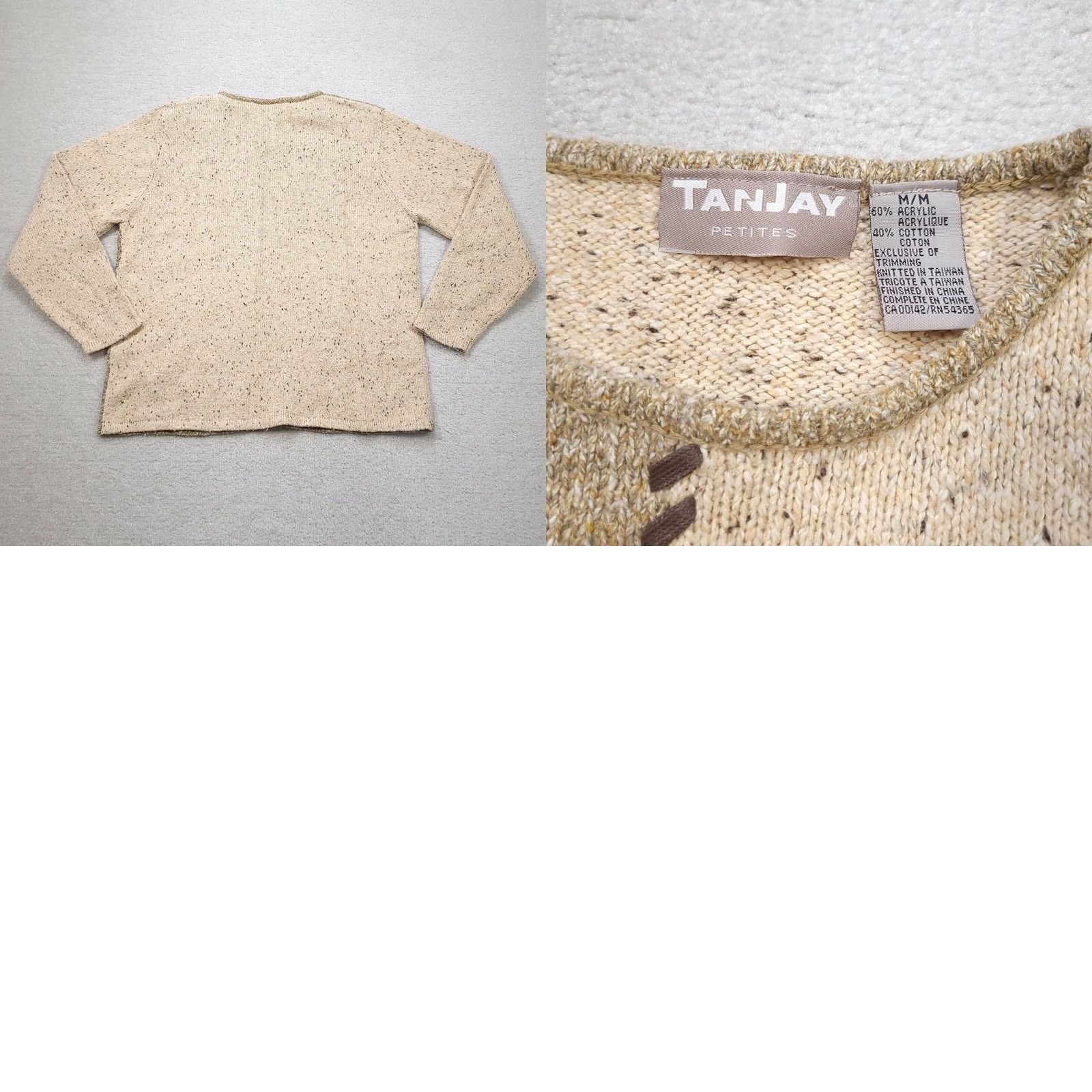 Vintage VINTAGE TanJay Sweater Womens PM Oatmeal Knit Women Petites Brown Country Hotel Size M / US 6-8 / IT 42-44 - 8 Thumbnail