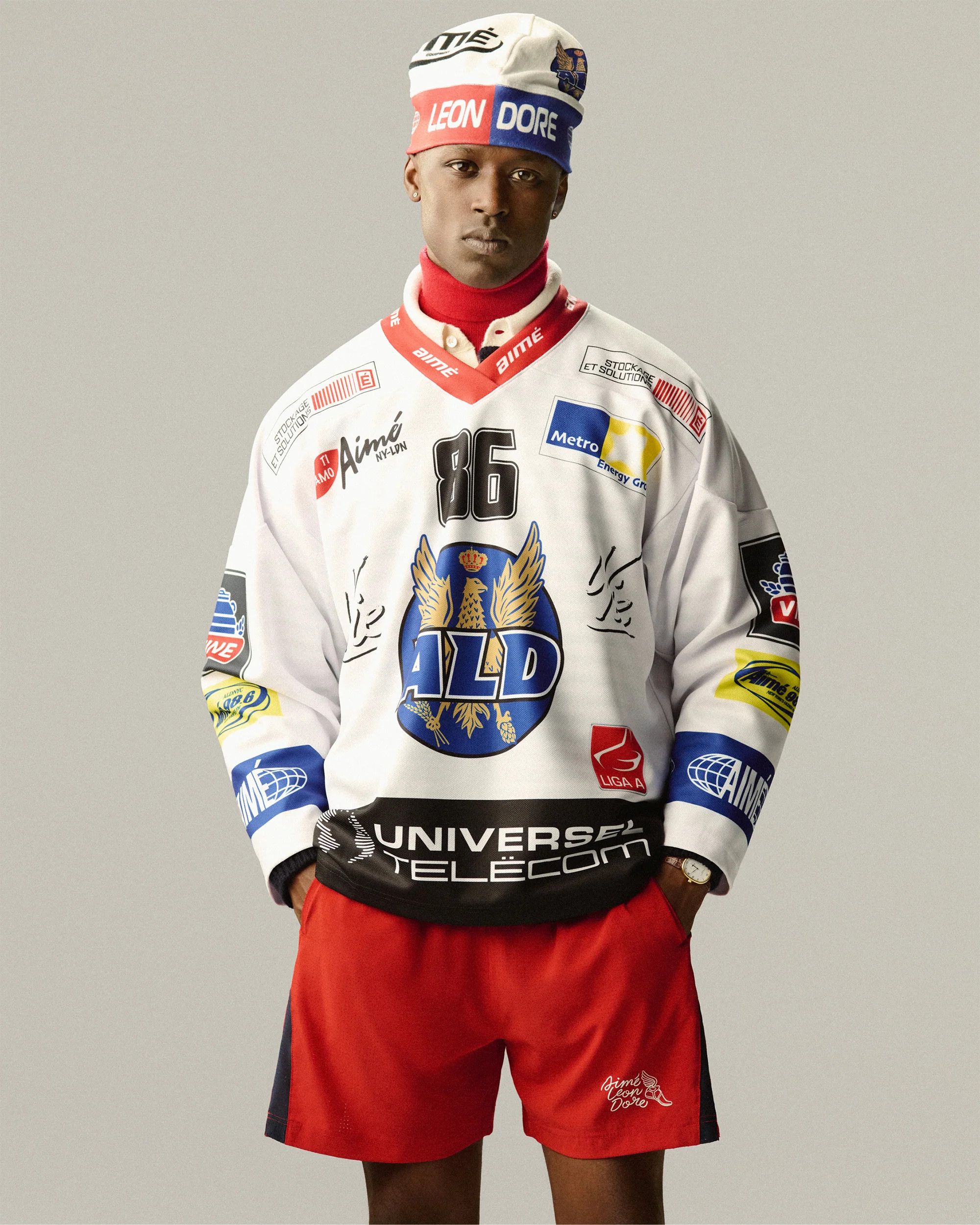 Aime Leon Dore Aime Leon Dore Team Hockey Jersey Size US XL / EU 56 / 4 - 9 Thumbnail
