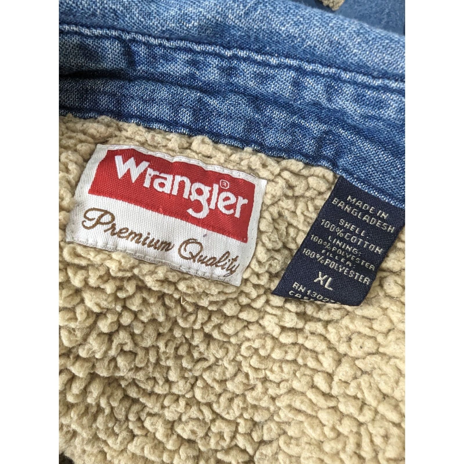 Wrangler VINTAGE Wrangler Denim Sherpa Fleece Lined Trucker Jacket Men’s XL Barn Chore Shirt Coat Size US XL / EU 56 / 4 - 3 Thumbnail