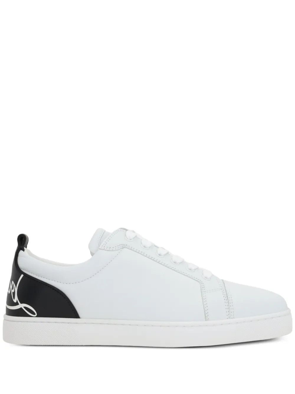 Christian Louboutin os11x0526 Fun Louis Junior Leather Sneakers in White/Black Size US 10 / EU 43 - 1 Thumbnail