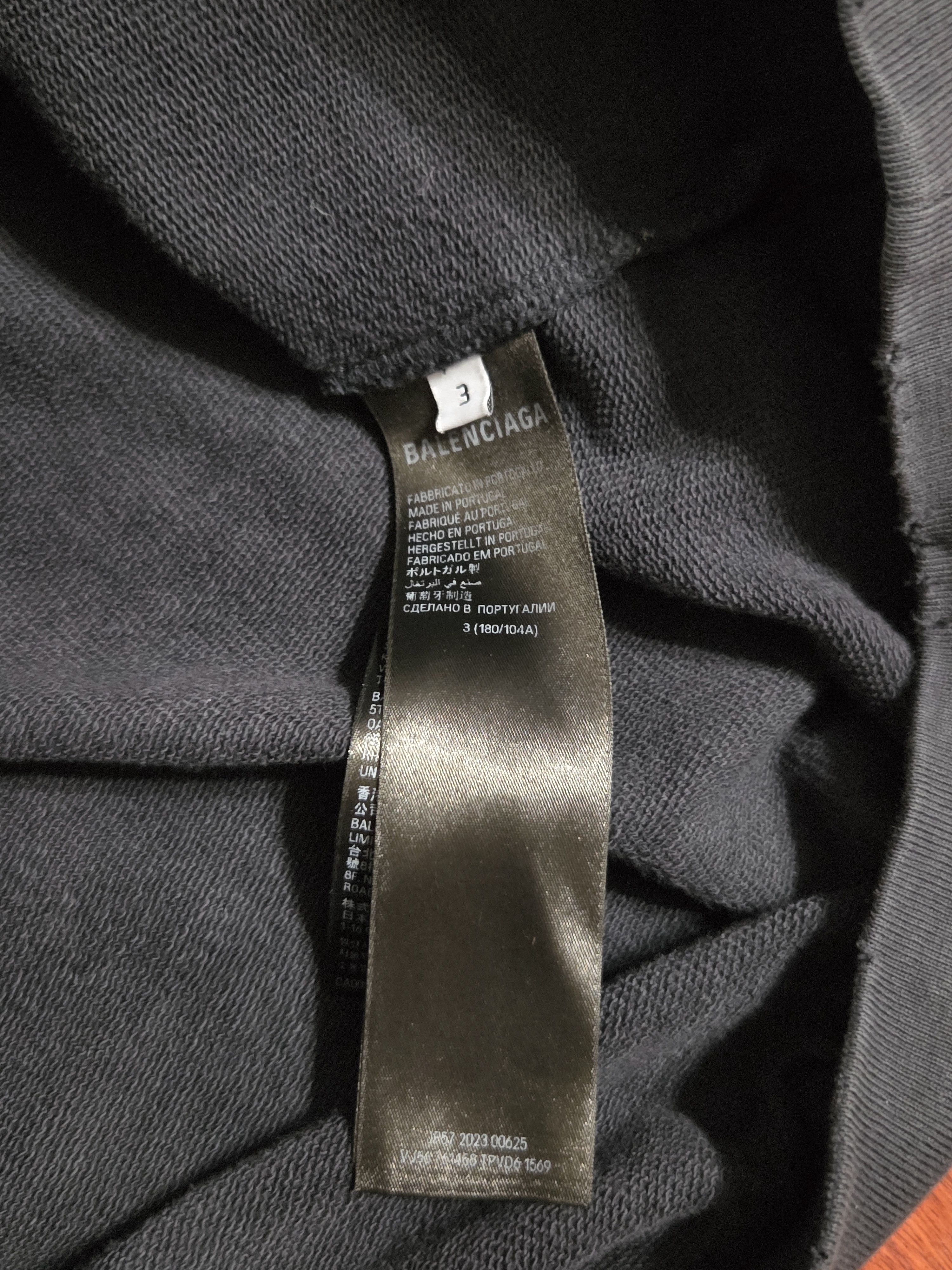 Balenciaga FW23 Be Kind Oversized Hoodie Washed Black Size US L / EU 52-54 / 3 - 5 Thumbnail