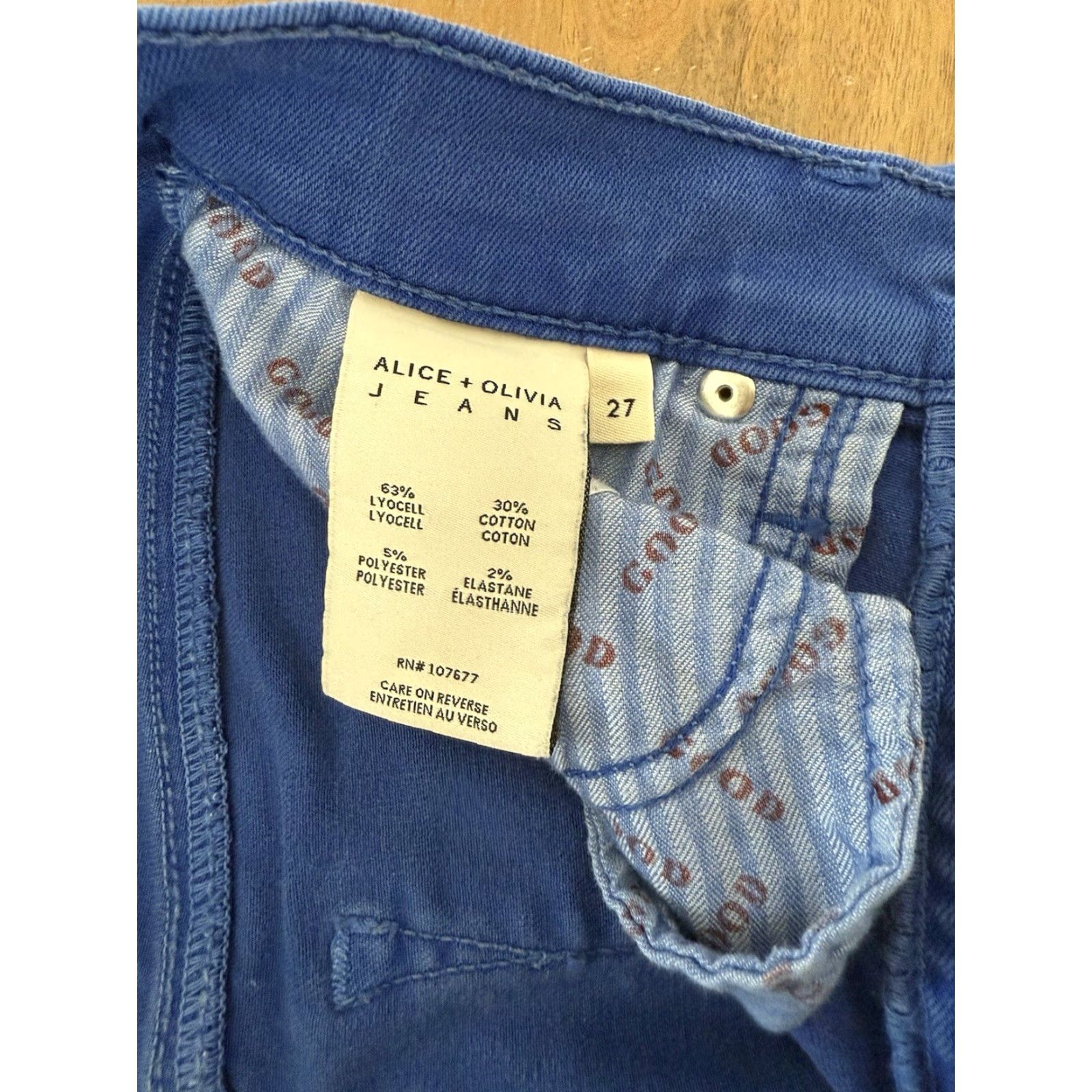 Alice + Olivia Alice + Olivia Jeans Womens 27 High Rise Ankle Skinny Blue Denim 5-Pocket Stretch Slim Modern USA Logo Women Size 27" / US 4 / IT 40 - 5 Thumbnail