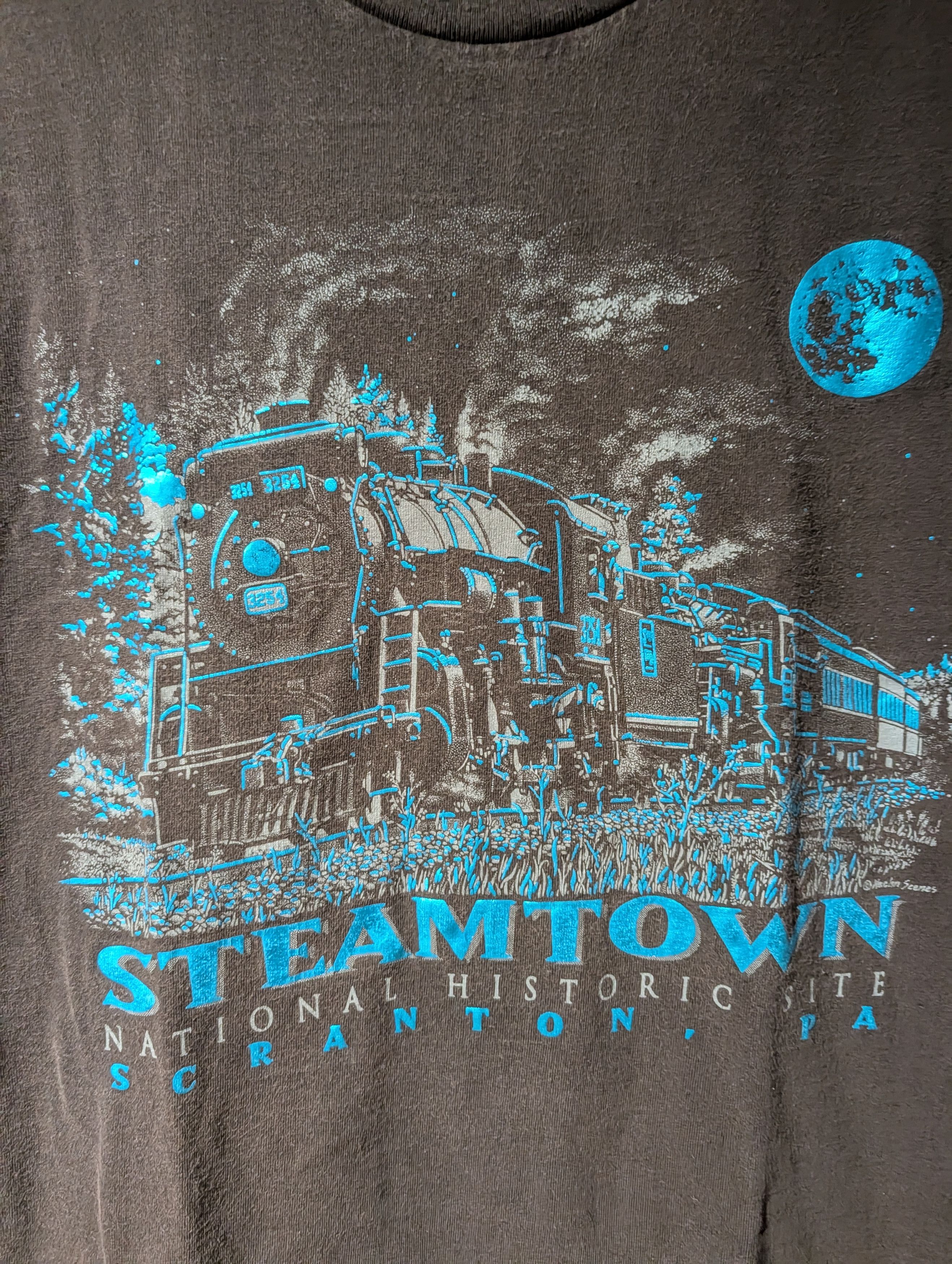 Arts & Science Vintage Steamtown Train Locomotive T Shirt Mens Scranton PA Size US XL / EU 56 / 4 - 2 Thumbnail