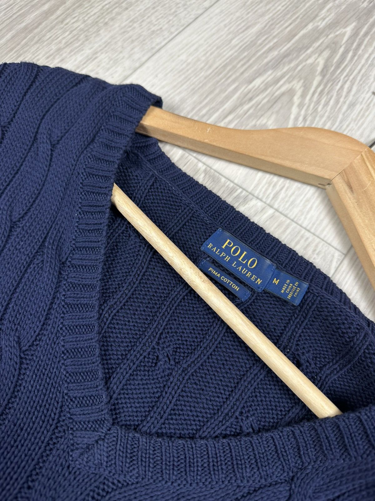 Polo Ralph Lauren Polo Ralph Lauren V-neck Cable Sweater Knits Oversized M Size M / US 6-8 / IT 42-44 - 7 Thumbnail