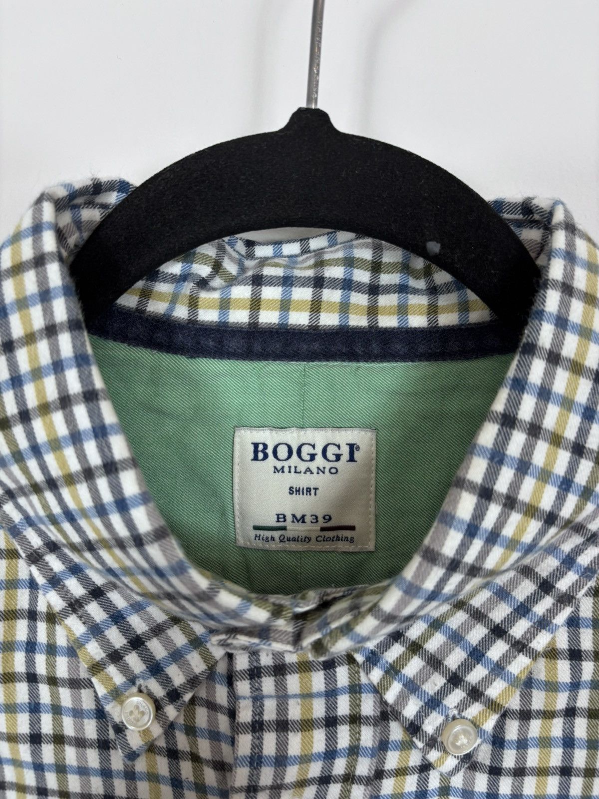 Boggi Boggi Milano BM39 Men’s Tattersall Check Button Up Shirt Size US L / EU 52-54 / 3 - 9 Thumbnail