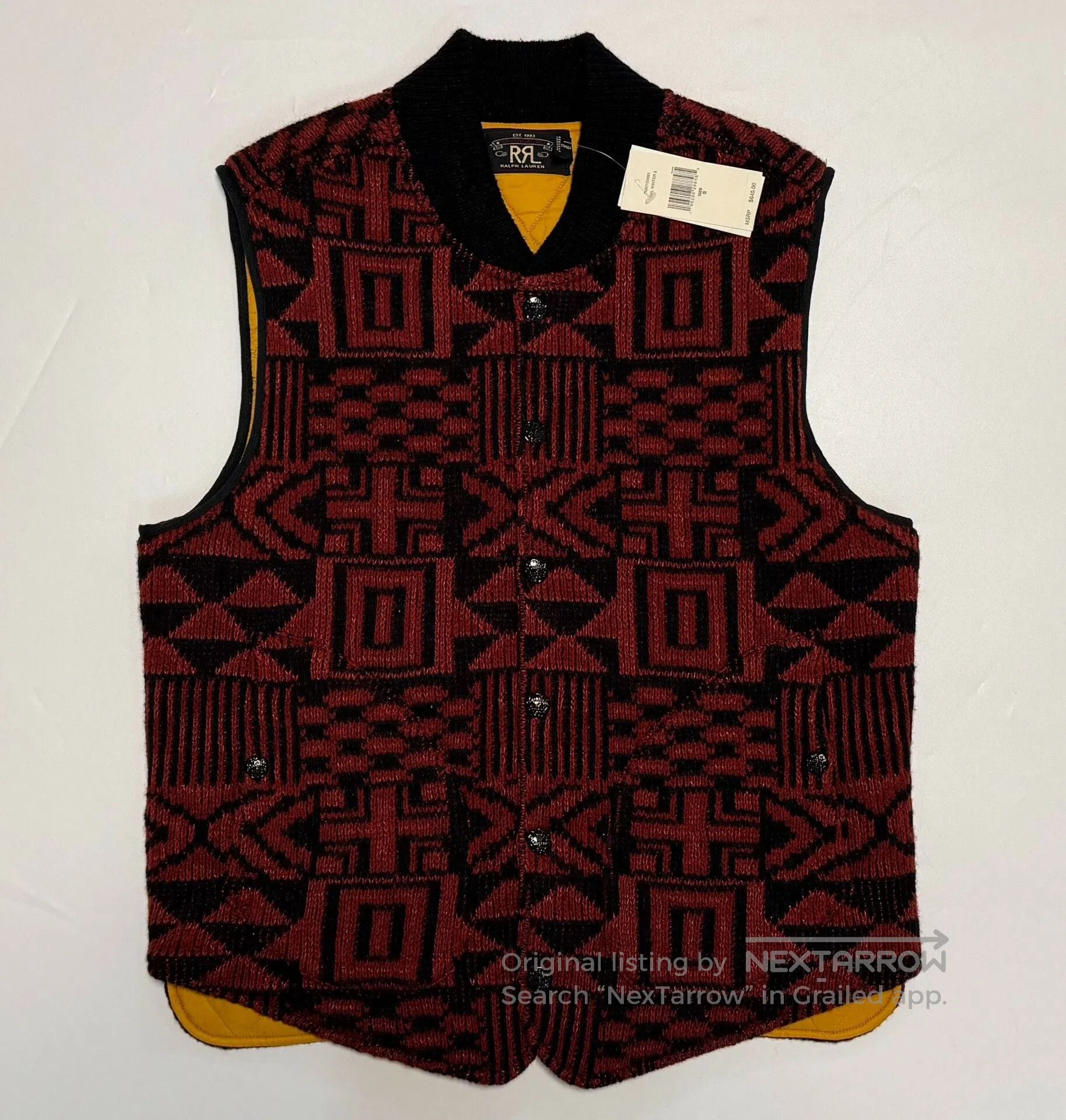 RRL Ralph Lauren rrl southwestern jacquard knit vest size s. Size US S / EU 44-46 / 1 - 1 Thumbnail