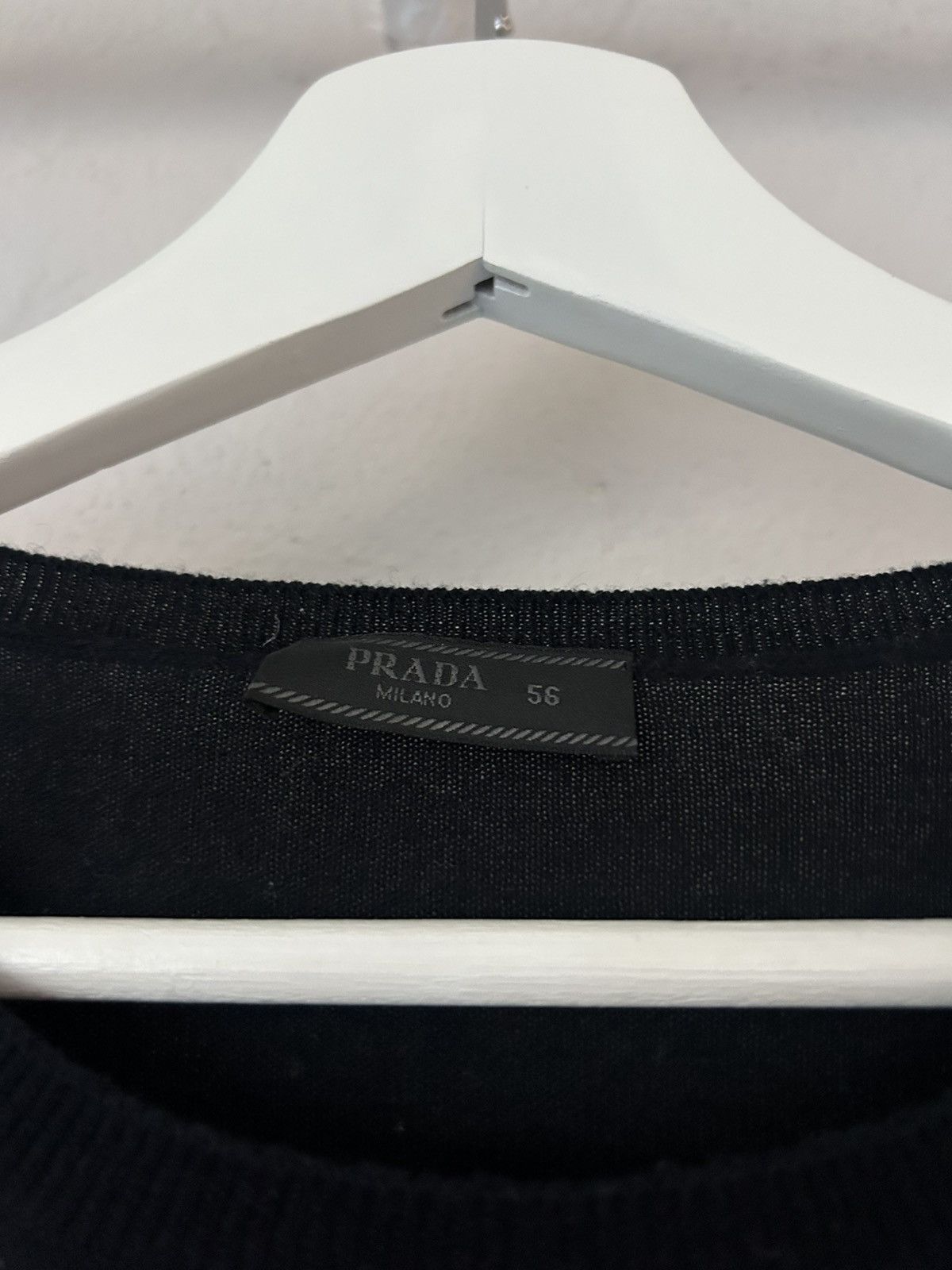 Prada Prada Black Cotton-Cashmere Sweater Size US XL / EU 56 / 4 - 3 Thumbnail