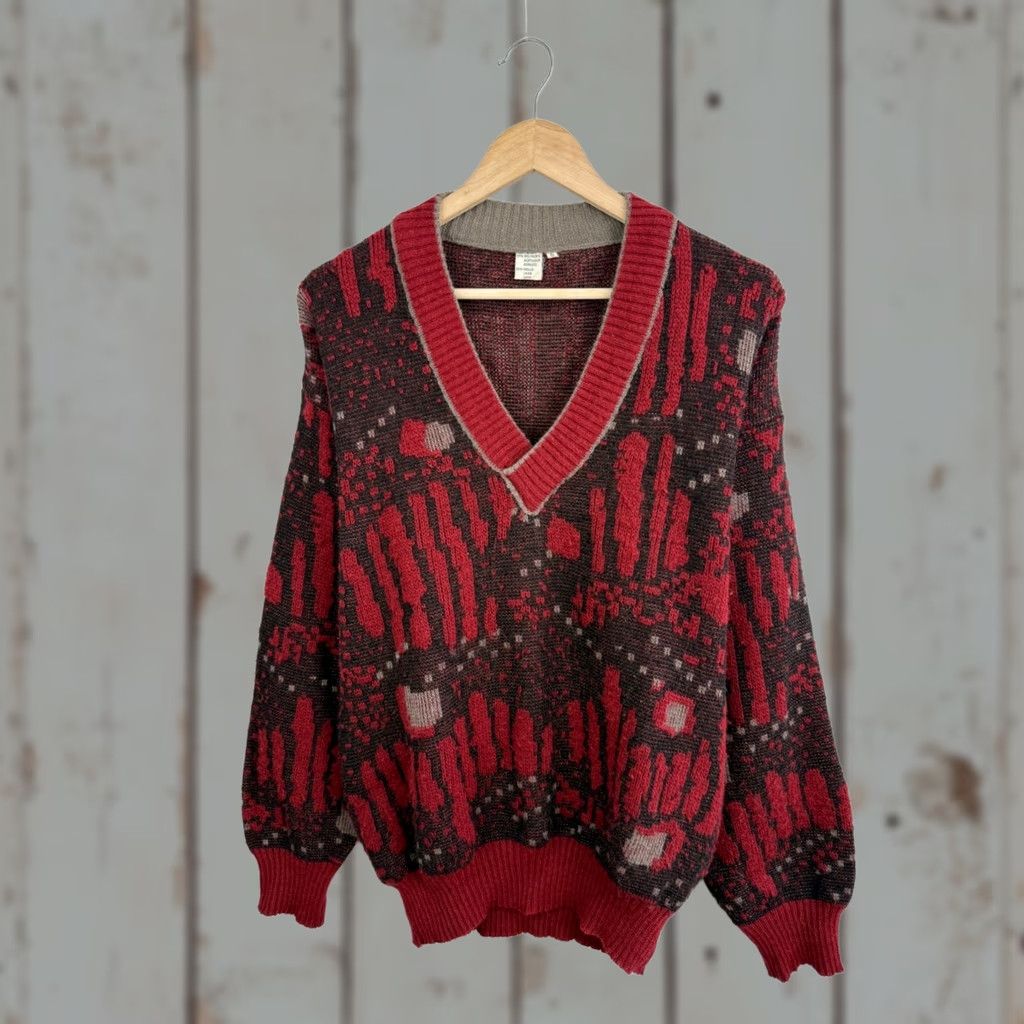 Etro Vintage 90s Archive Avant-Garde Y2K Sweater Red L Men Pullover Shirt Size US L / EU 52-54 / 3 - 1 Thumbnail