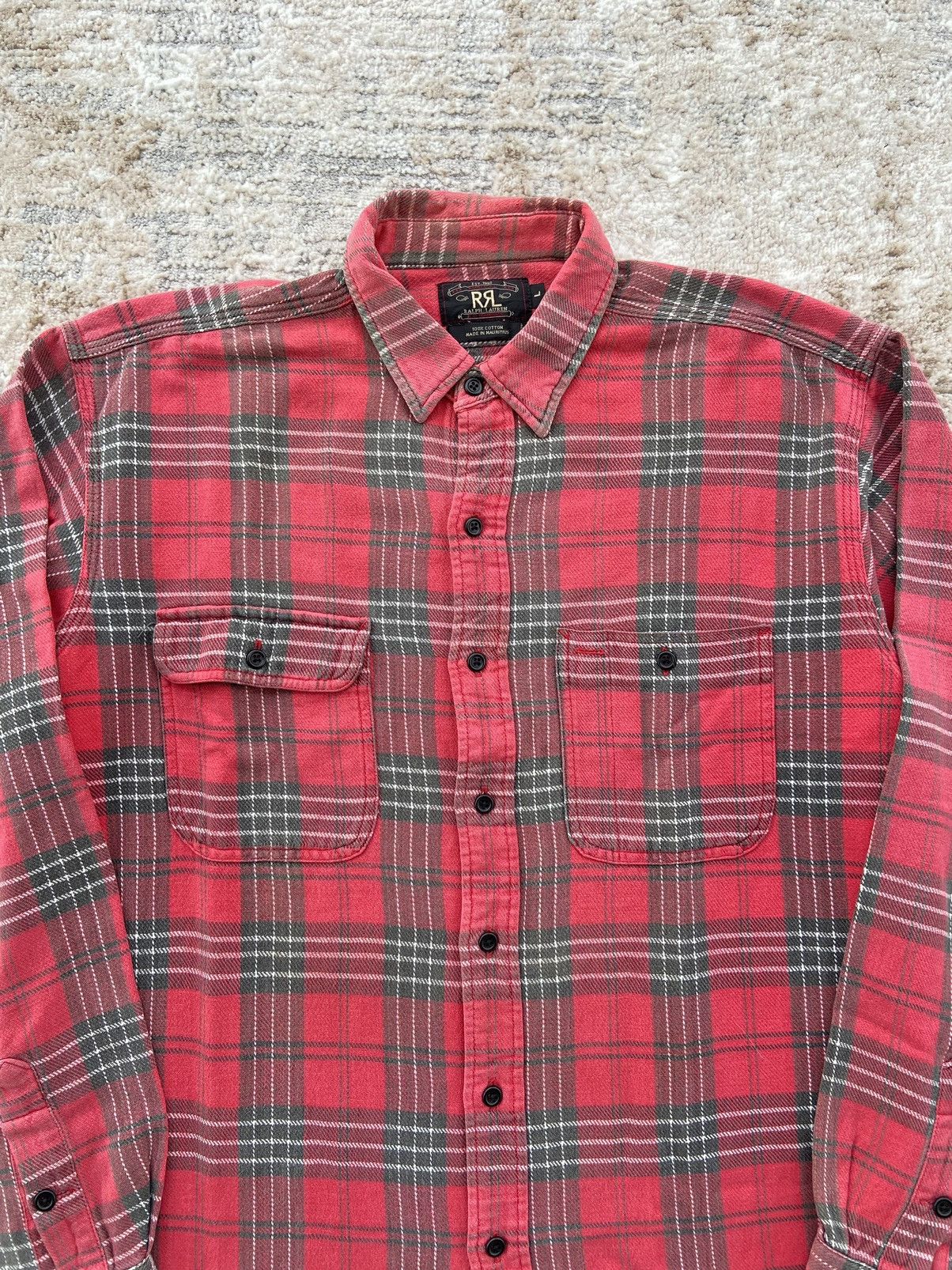 RRL Ralph Lauren RRL Double RL Button Up Plaid Flannel Size US L / EU 52-54 / 3 - 2 Thumbnail