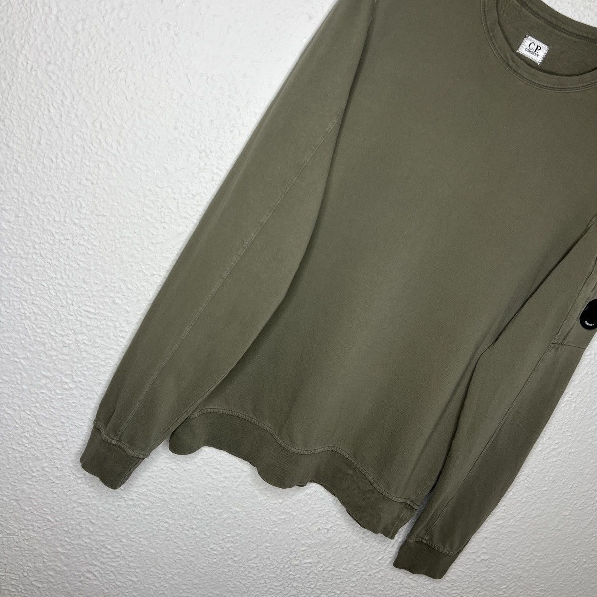 C.P. Company C.P. Company Sweatshirt Crewneck Khaki Green Glass Logo Size US L / EU 52-54 / 3 - 2 Thumbnail