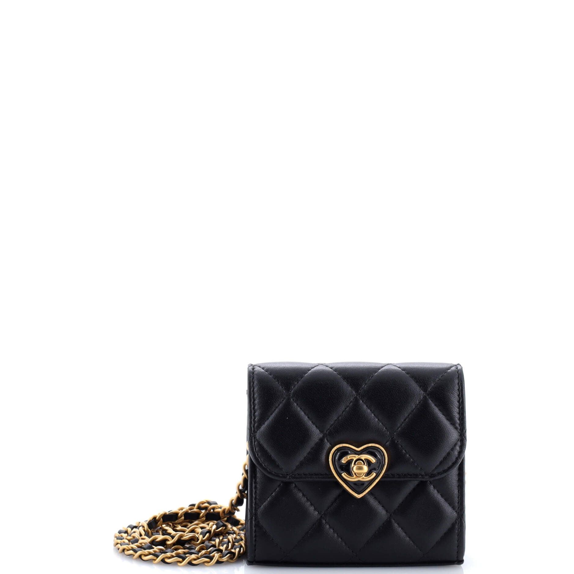 Coco Love CC Heart Clutch with Chain