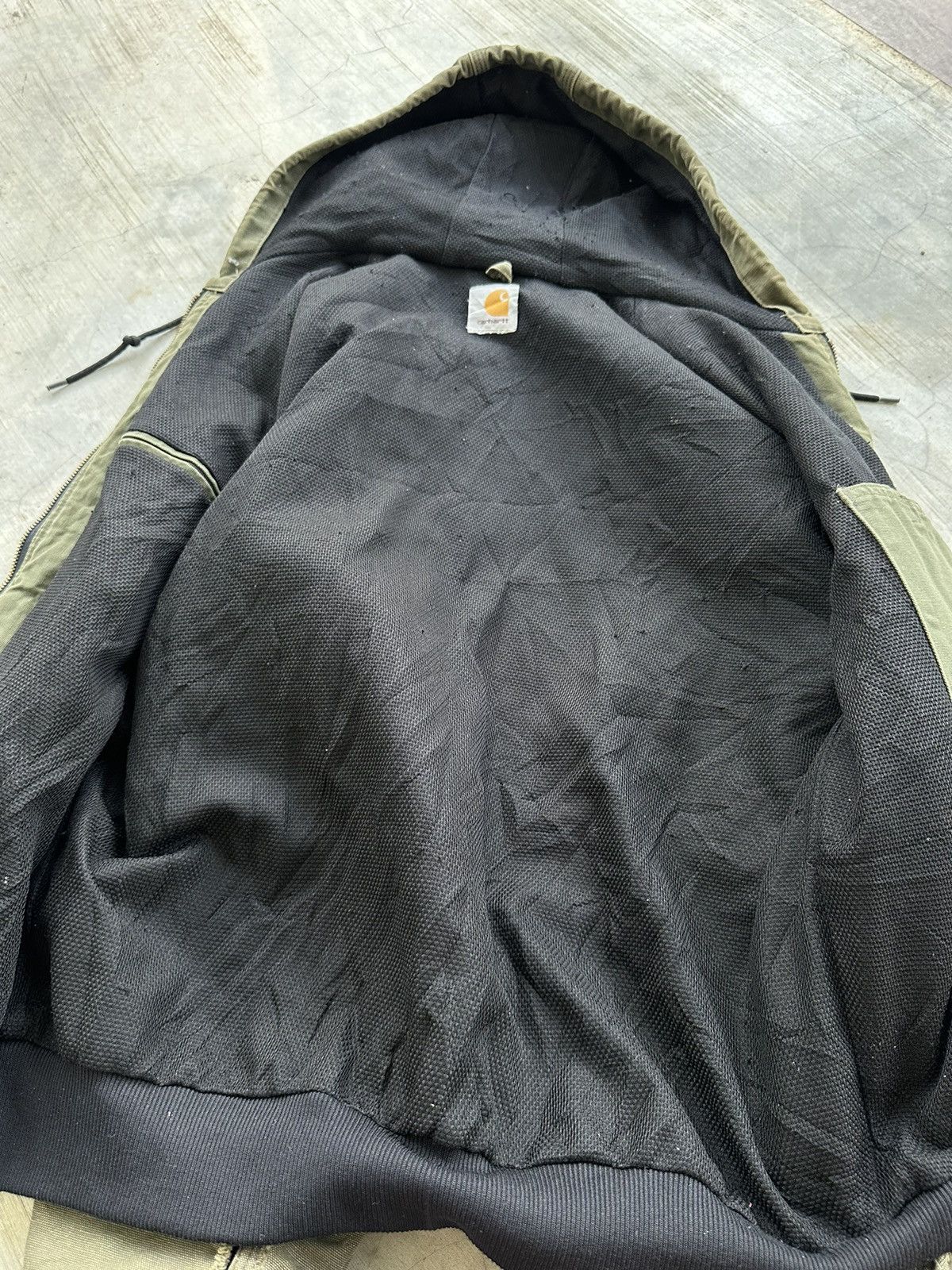 Carhartt Crazy Vintage Carhartt Hoodie Jacket Faded Green Distressed Size US L / EU 52-54 / 3 - 15 Thumbnail